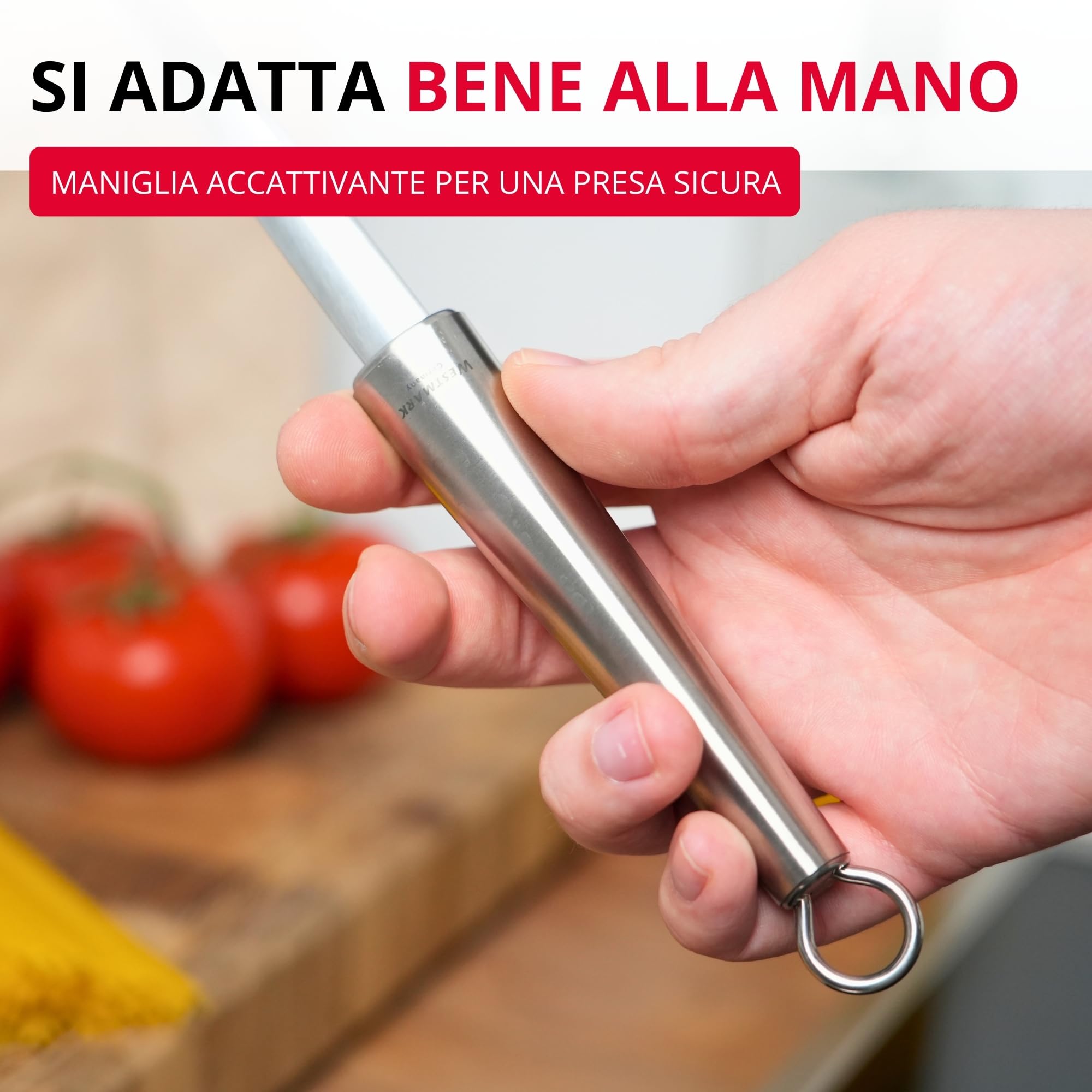 Westmark Cucchiaio per spaghetti, 32,5 cm, in acciaio inox, Glory, argento, 18552270