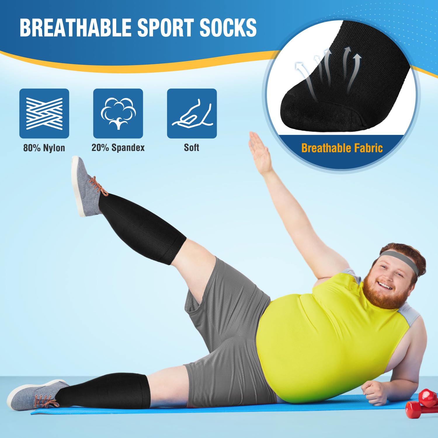 Calzini Compressione Graduata Oversize Calze Compressione Graduata Uomo Donna Calze Contenitive per Gravidanza,Viaggi In Aereo. Stile