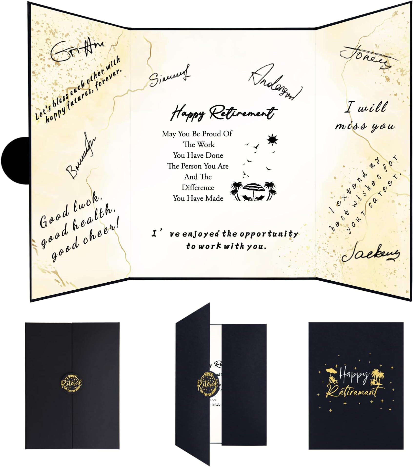 Skyygemm Happy Retirement Guest Book Retirement Party