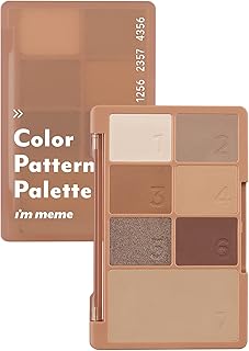 【 アイムミミ/i’m meme 公式店 】 アイムカラーパターンパレット (サンドパターン) | 6色アイシャドウ＆1色チーク 韓国コスメ 携帯便利 自然発色 デイリー日常 多用途