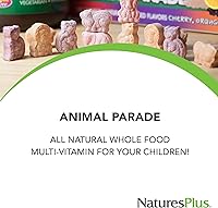 Vista 3 de NaturesPlus Animal Parade Source of Life - Ayuda digestiva masticable para niños, sabor a frutas tropicales, 90 tabletas en forma de animal