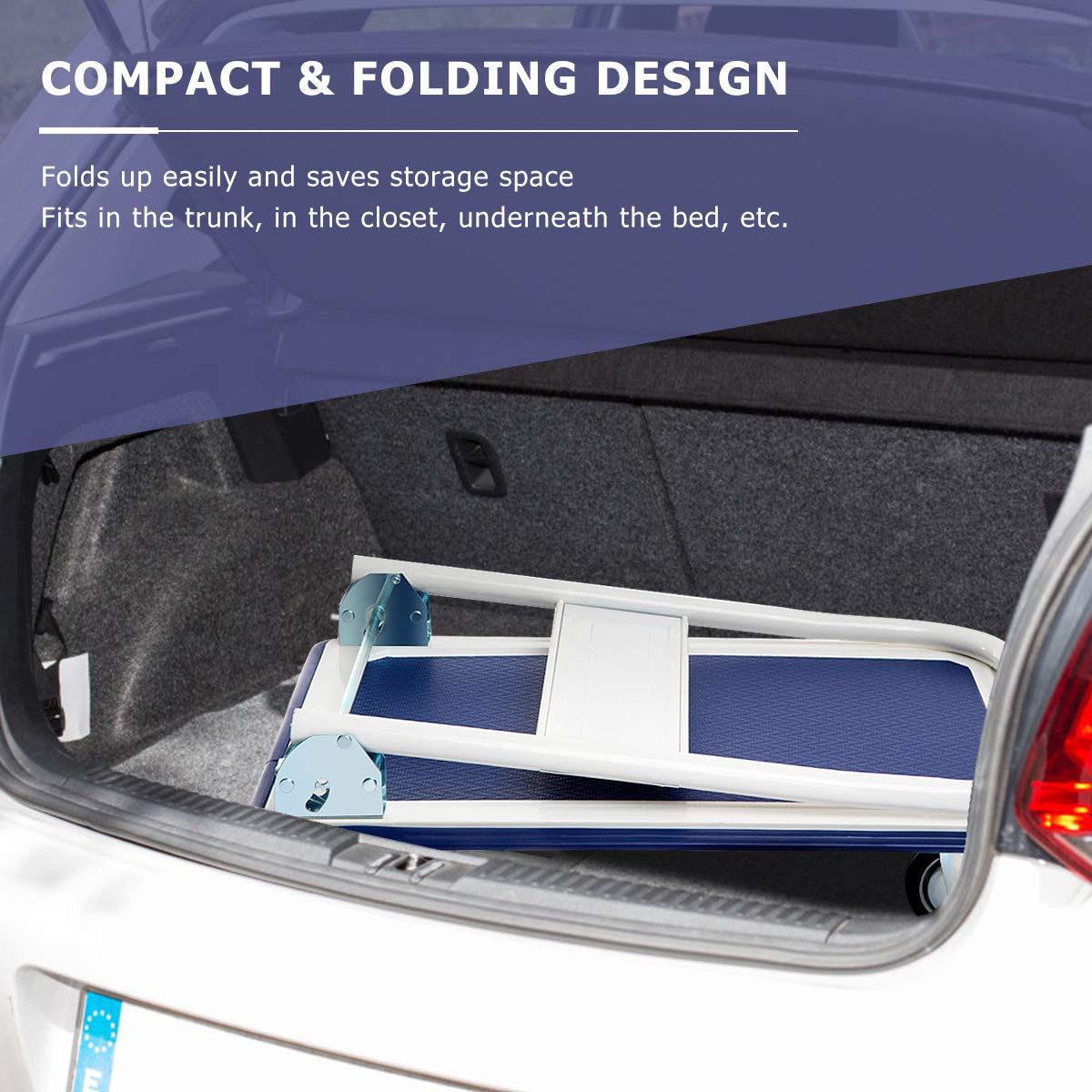 Costway Folding Push Cart Dolly Moving Hand Truck Rolling Flatbed Platform Cart 300KG