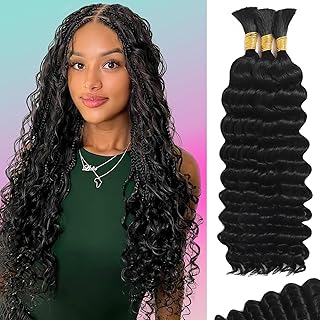 Human Braiding Hair for Boho Braids Human Hair 110g 22 Inch Curly Boho Hair