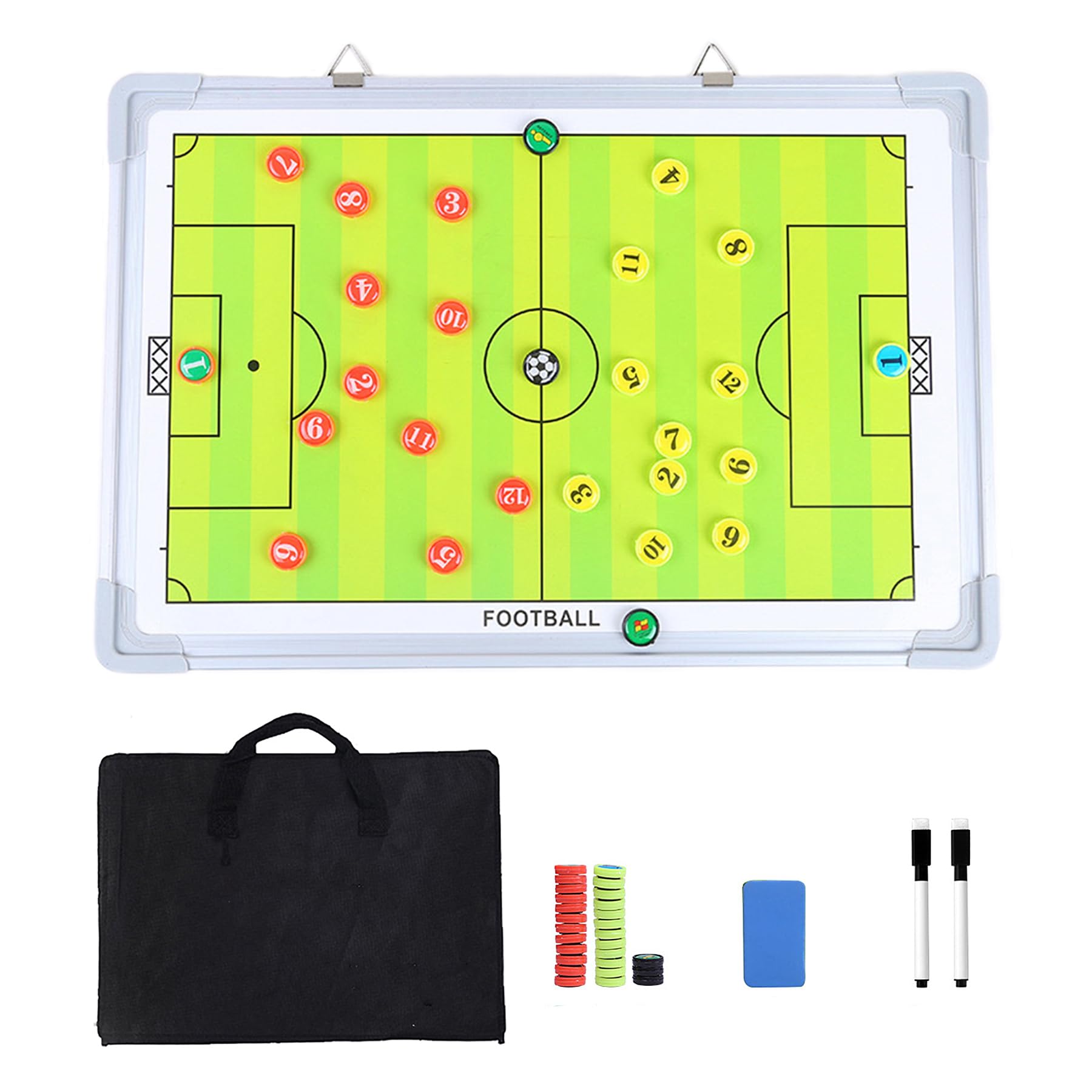 Hoorayeah Soccer Coaching Board - Soccer Magnetic Coaching Board - Soccer Board Coach with Magnets Marker Pen - Soccer Whiteboard for Coaches