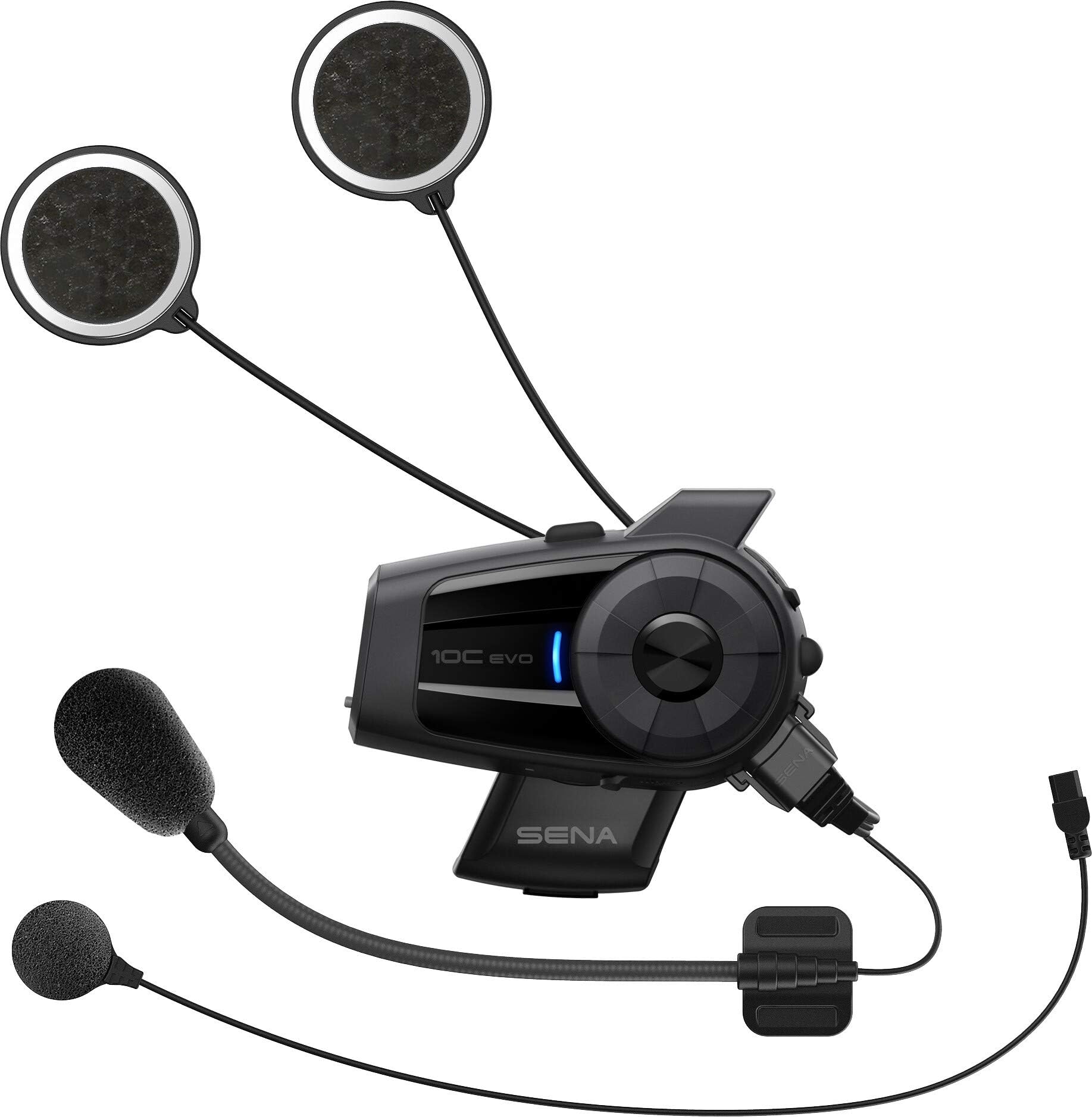 10C EVO Motorcycle Bluetooth Camera and Communication System with HD Speakers, Black