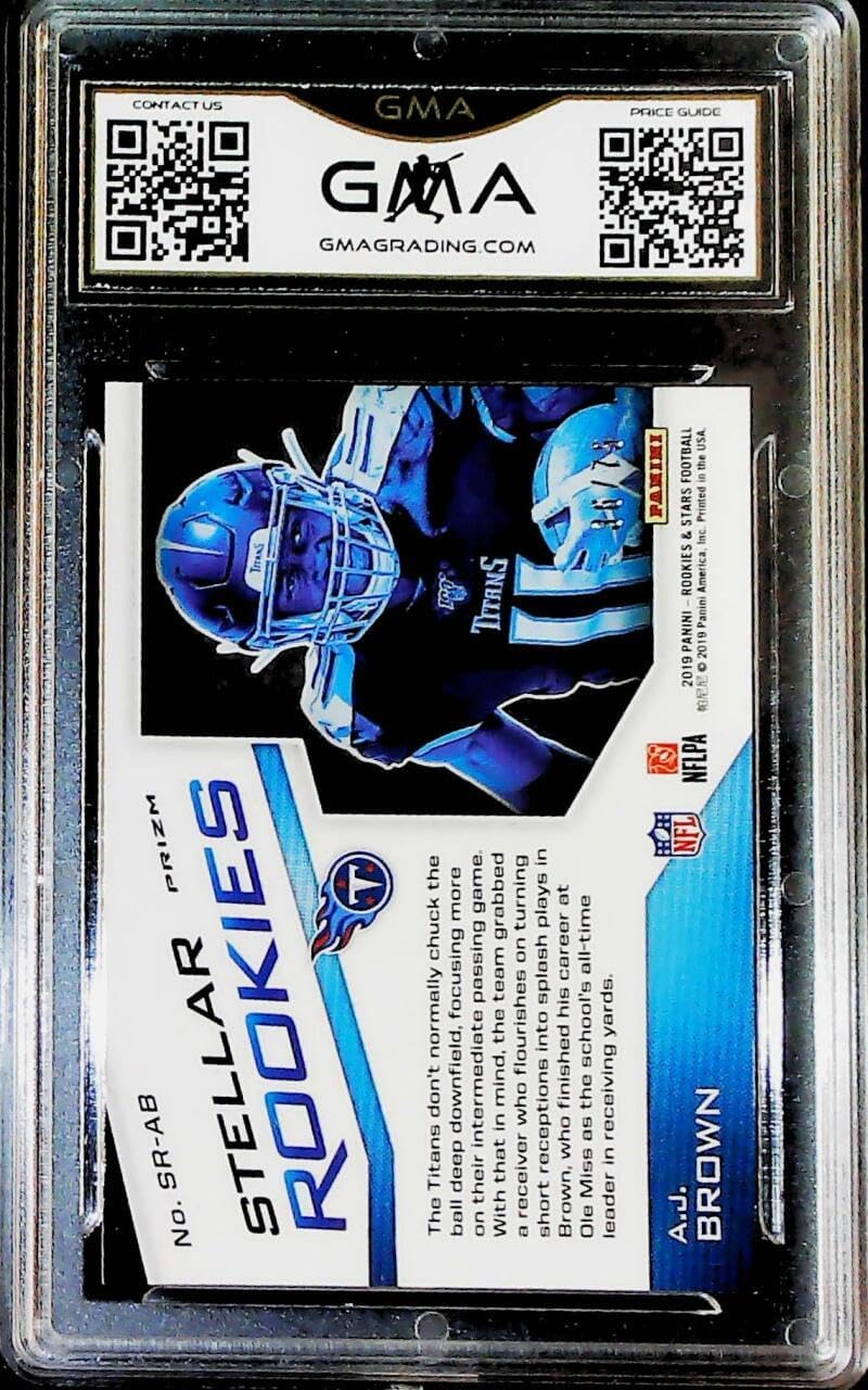 2019 Panini Rookies and Stars Football Crusade Red Prizm 69/75#CS-AB A.J. Brown Tennessee Titans RC Rookie GMA 10 GEM MINT Trading Card