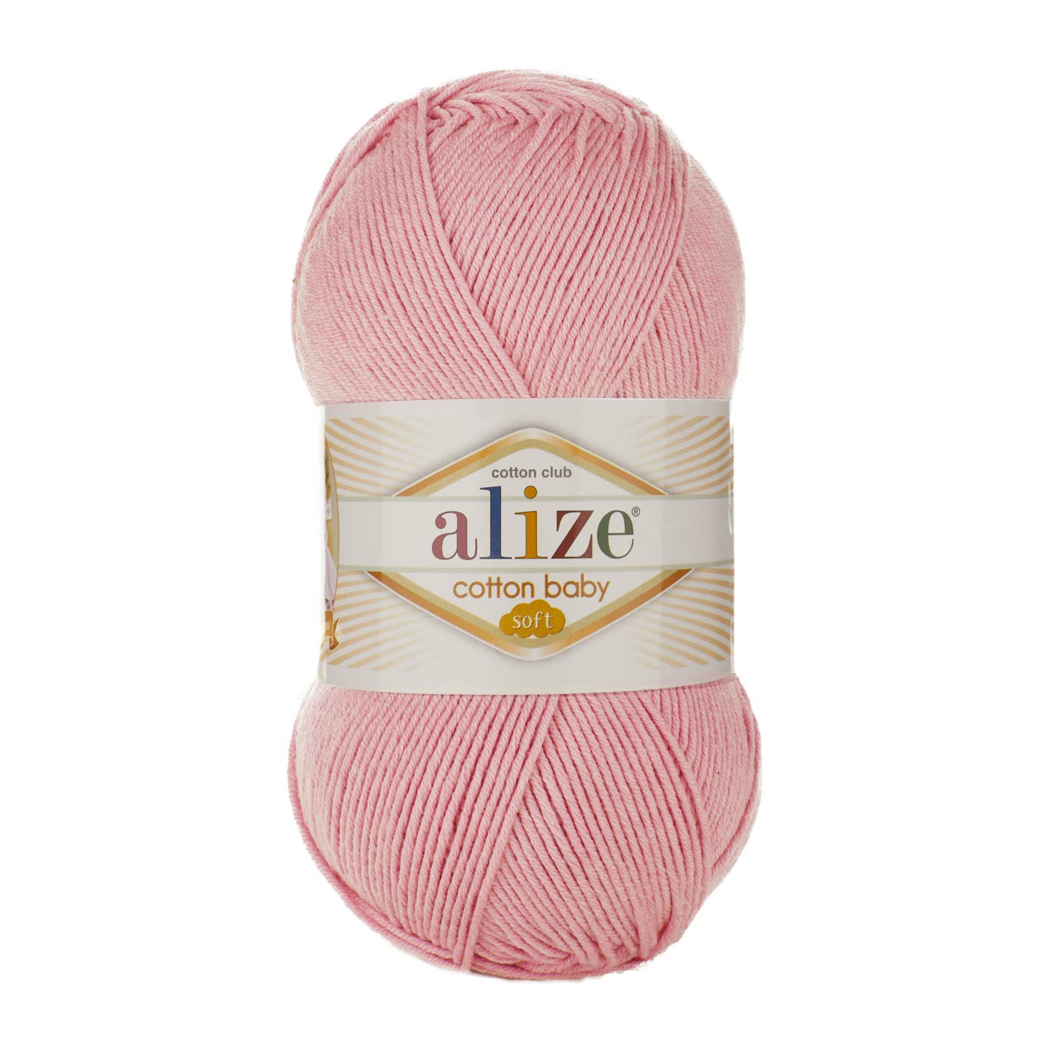 Alize Cotton Baby Soft 50% Acrylic 50% Cotton Yarn Crochet Lot of 4, Each Skein 3.5 oz (100 g) 295 yrds (270 m) (161 Powder)