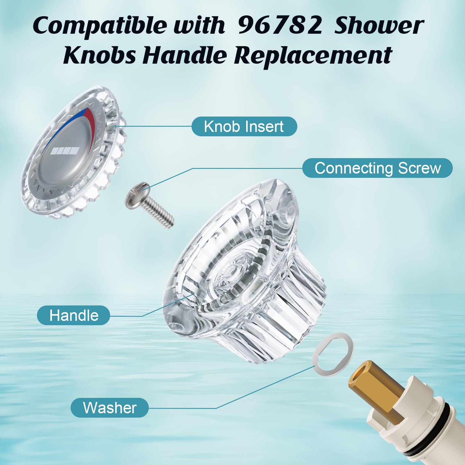 Enhon 2 Pack Shower Handle Replacement Compatible with Moen 96797