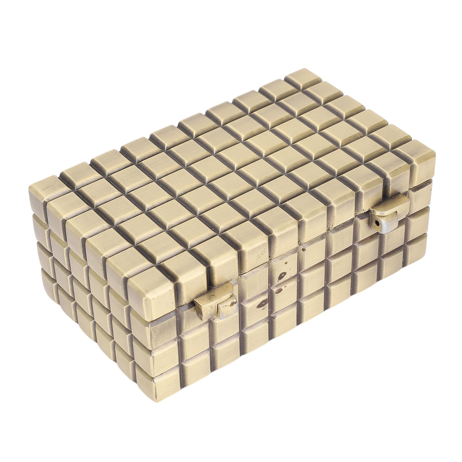 mingzhe Rectangular Jewelry Organizer Vintage Metal Box for Rings and