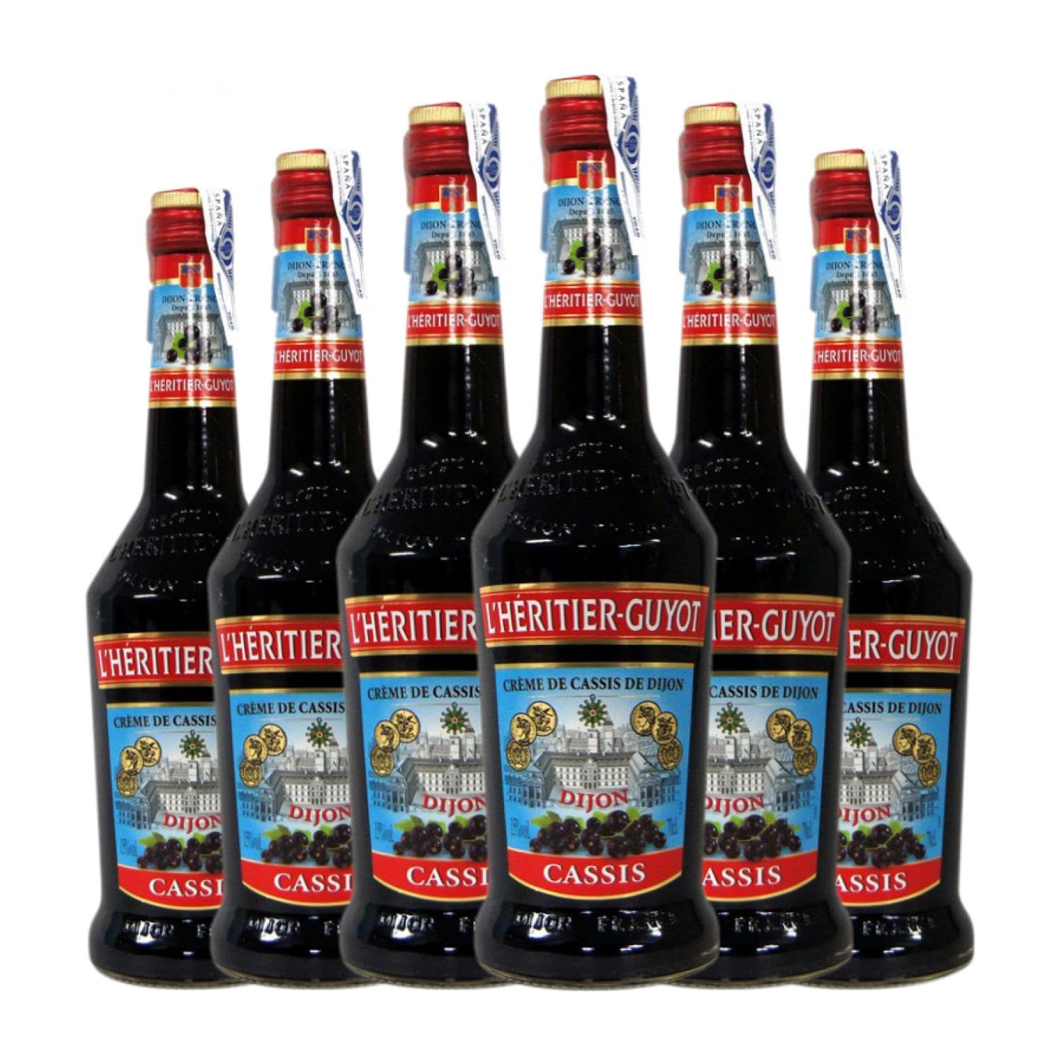 Crema de Licor L'Heririer-Guyot Cassis 70 cl (Caja de 6 Botellas de 70 cl)