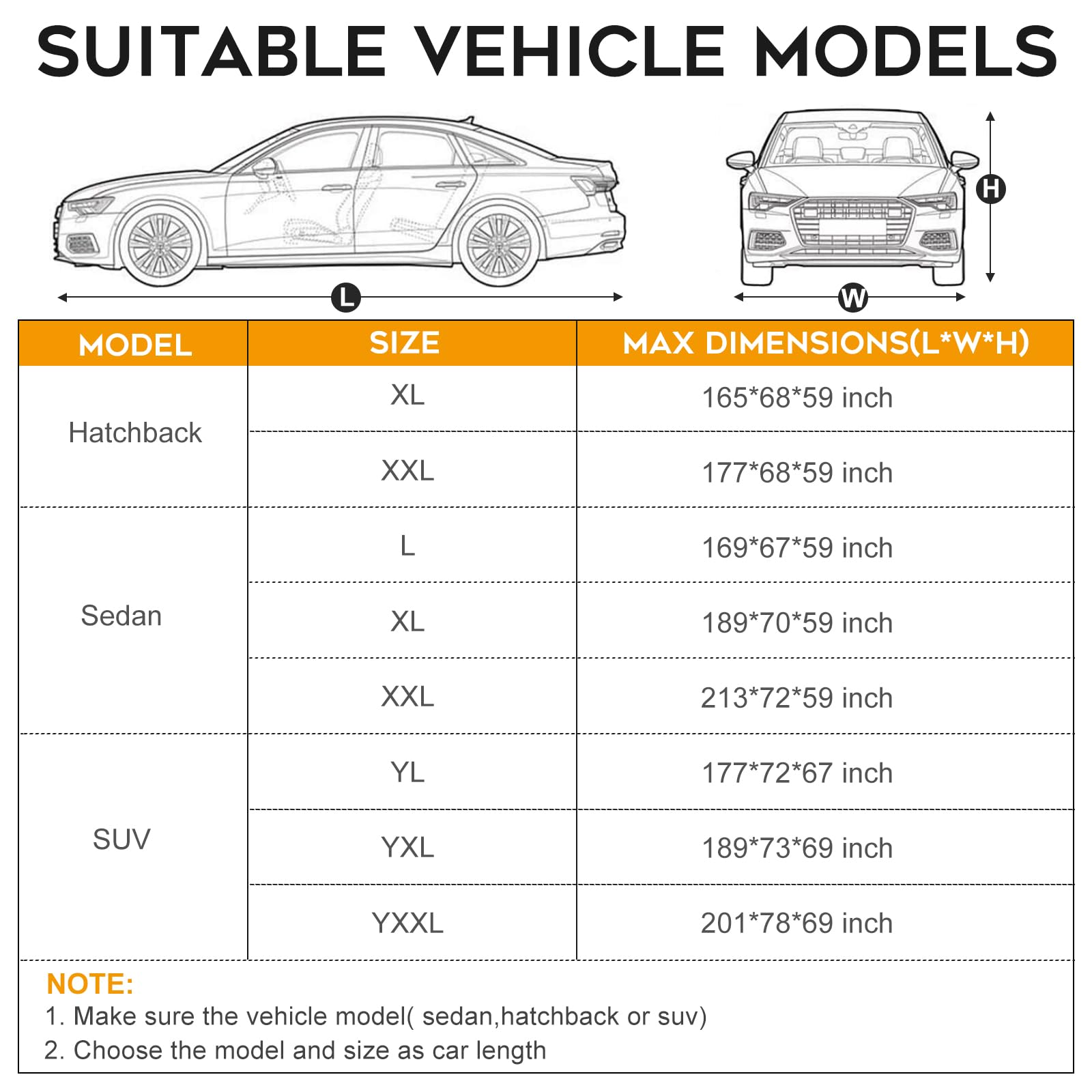 Sedan Car Cover Waterproof All Weather for Automobiles Outdoor Heavy Duty Full Exterior Covers with Zipper Door Rain — view 2