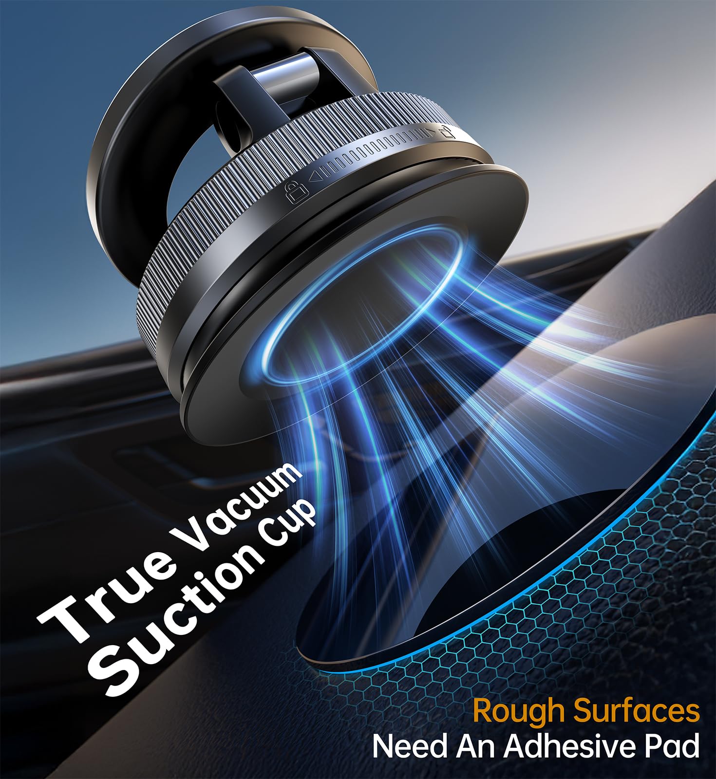 Coolpow Newest Vacuum Magnetic Phone Holder for Car Phone Holder Mount Movable Vacuum Suction carmount 2 0 Magsafe — view 3