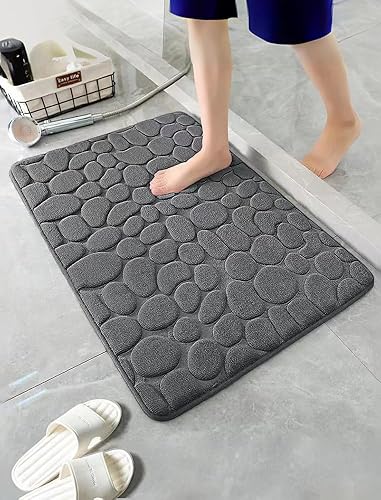 Lujosa alfombra de baño antideslizante de forro polar coral, suave, absorbente, lavable a máquina con respaldo de PVC, ideal para seguridad en el