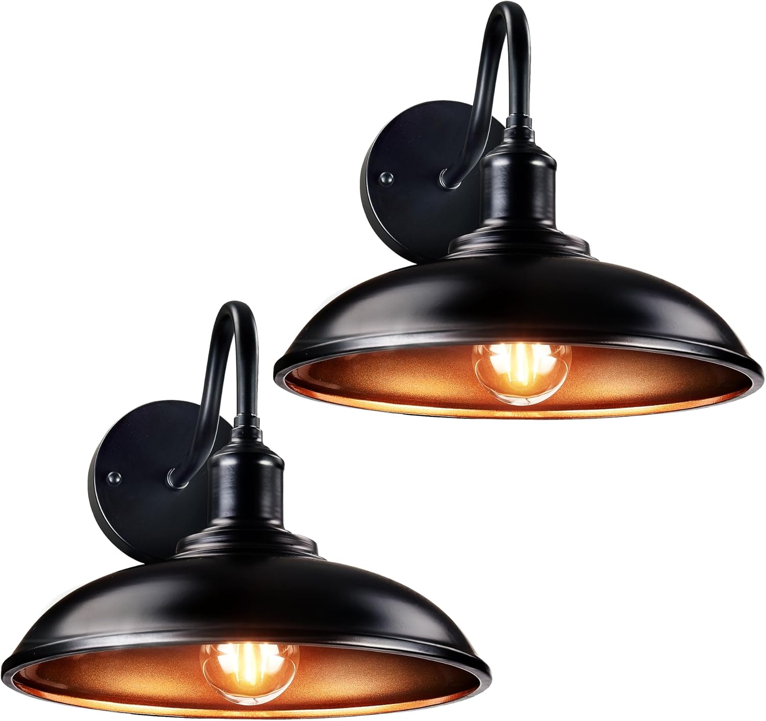 Outdoor Lights for House,Porch Lights Outdoor Light Fixture Exterior Lighting Fixtures for Patio Garage Farmhouse Barn Lights Outdoor Wall Lights Wall Sconces Outside Lights Gooseneck Light 2 Pack