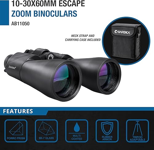 Miniatura 6 de BARSKA Escape Porro 20x50 Zoom Binoculares (lente verde)