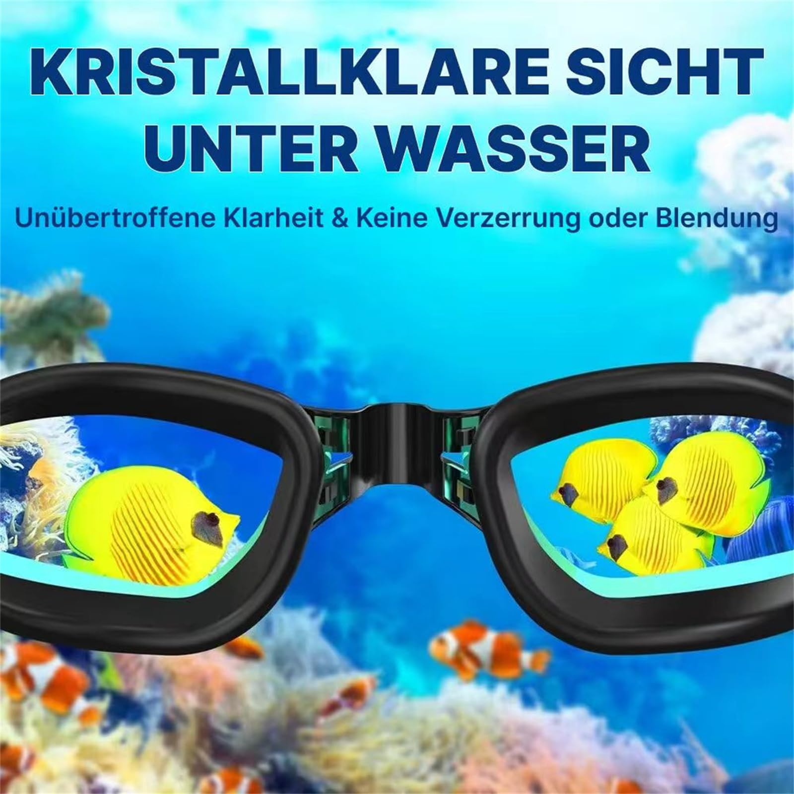 hydrinvis schwimmbrille UV-Schutz Schwimmbrillen für Erwachsene mit Antibeschlag, Auslaufsicher und Komfortabel Ideal für Männer und Frauen