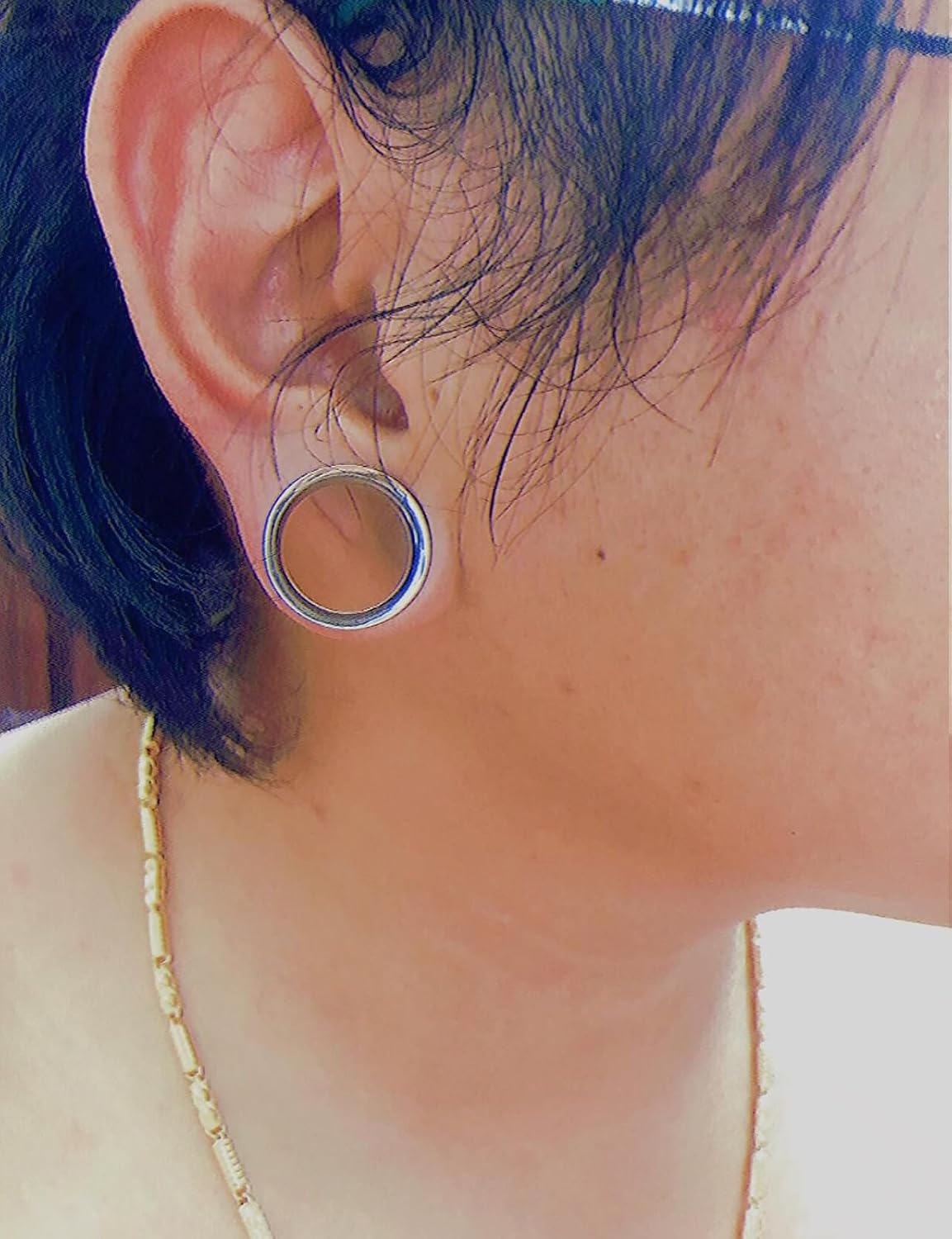 12G-50mm Double Flared Gauges for Ear Tunnels Plugs Earrings 316L Surgical Stainless Steel Silver Internally Threaded Ears Tunnel Plug Stretching Kit Piercing Jewelry Women Men