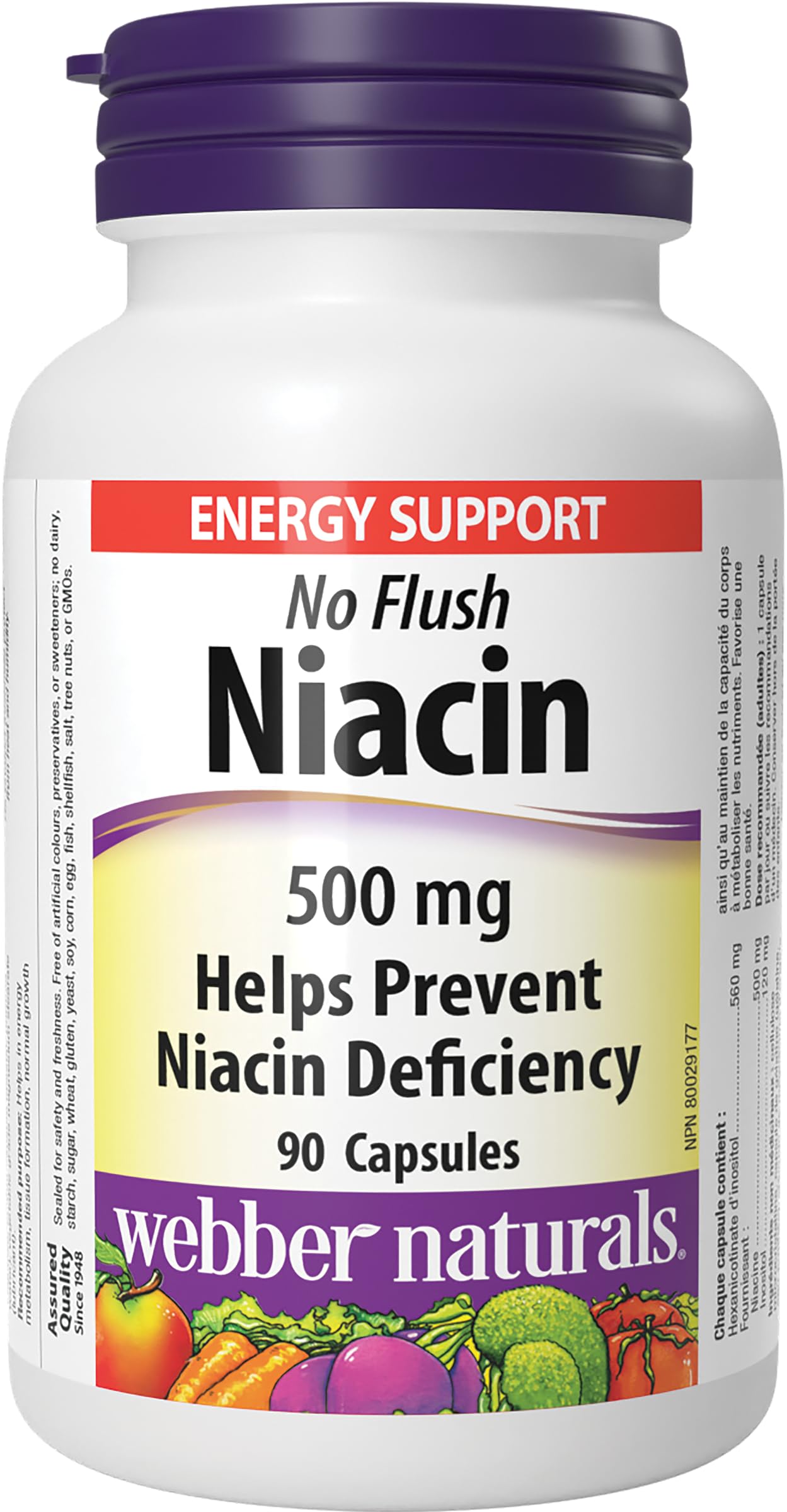 Webber Naturals No Flush Niacin 500 mg