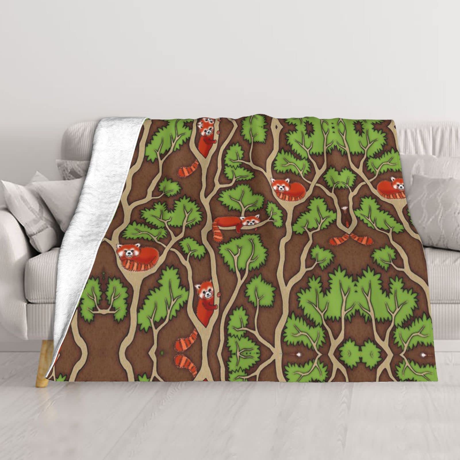 Couverture thermique légère 203x152 cm rouge forêt pour lit et canapé