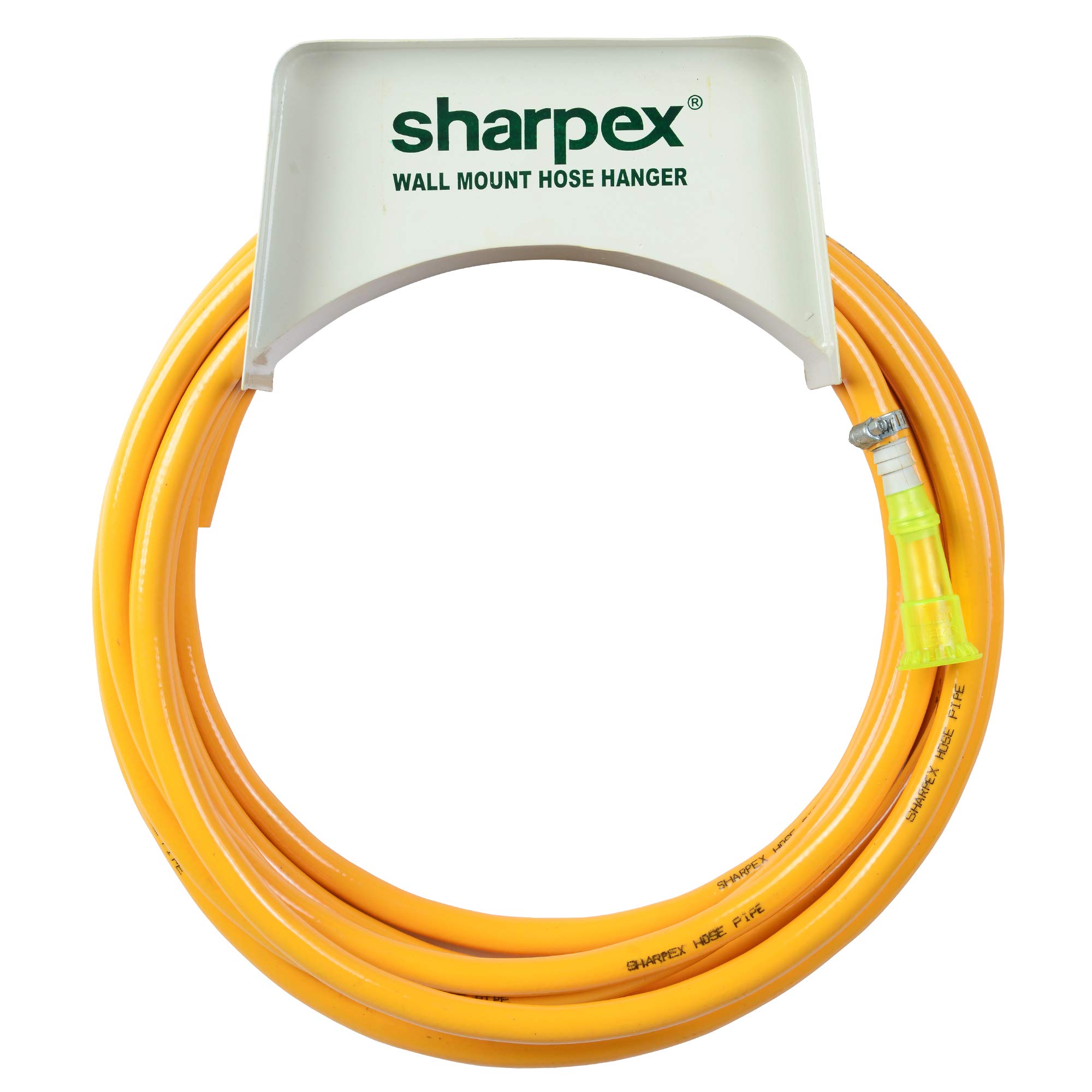 Sharpex Combo Of Hose Hanger And Hose Pipe For Garden, Car Bike Washing, Indoor Outdoor use, Hotel and Backyard - Heavy Duty Yellow Hose Water Pipe 10 Meter 0.5 Inch with White Wall Mount Hose Hanger (B0823Q8RTF) Amazon Price History, Amazon Price Tracker