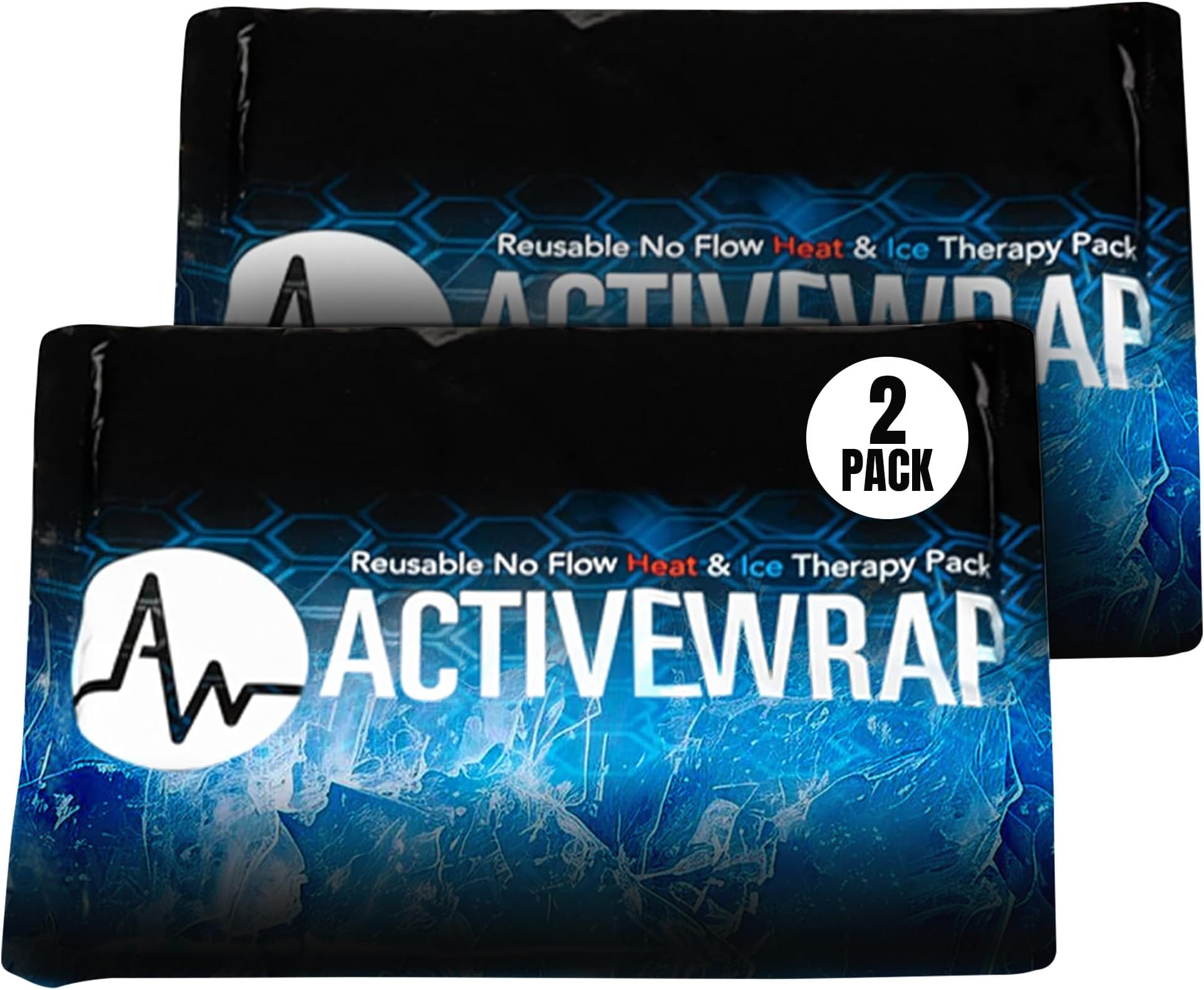 Activewrap Reusable Ice Packs for Injuries - Hot and Cold Gel Compress for Injury Recovery and Pain Relief, Soft, Flexible, Leakproof Pad for Back, Knee, Hip, & Shoulder - Small (4.5X 6.5 inches)