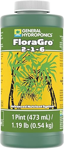 General Hydroponics FloraGro Plant Food, 2-1-6, 16 oz.