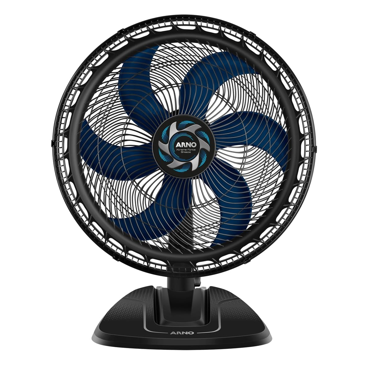 Ventilador de Mesa Arno Xtreme Force Breeze 50cm VB50, 126W, 6 Pás, 3 Velocidades, Oscilação 80º, Power Zone, Modo Sono Tranquilo, Grade Chevron Zone, 110V