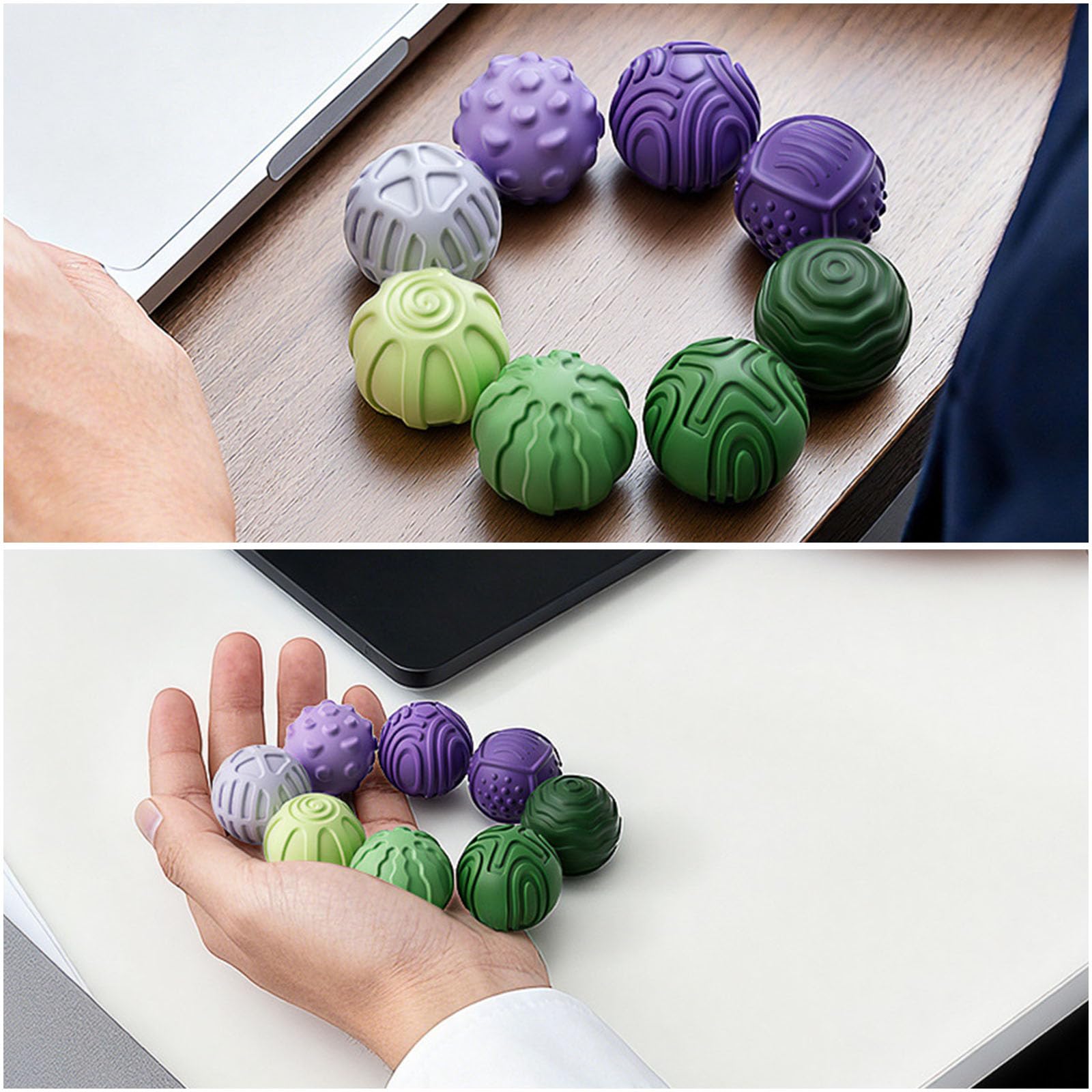 8 Pcs Small Silicone Magnetic Balls Fidget Toys - Image 3