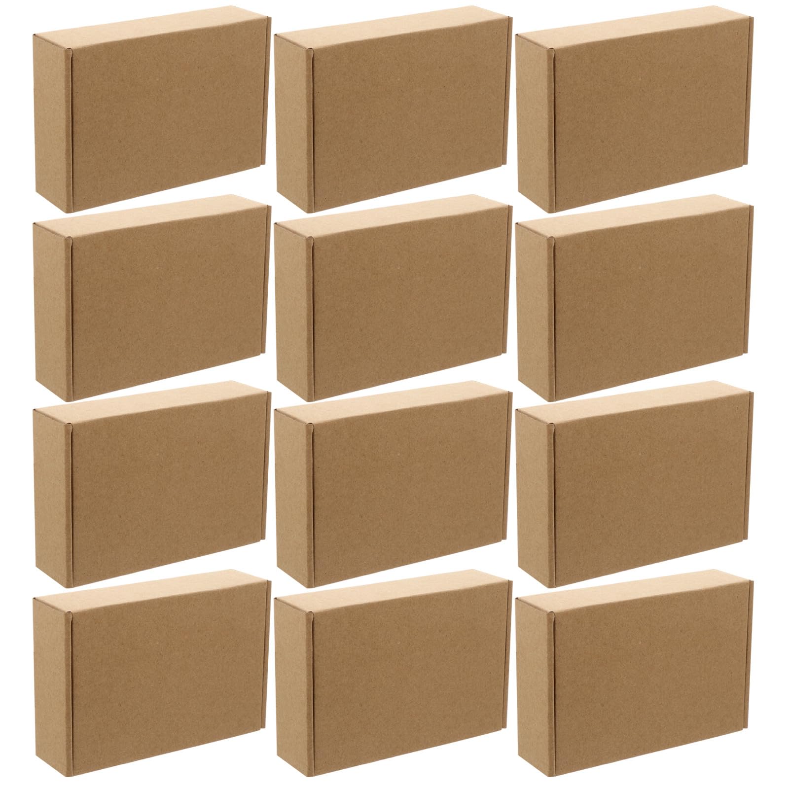 50 Scatole da Spedizione in Cartone Ondulato Beige Resistenti Agli Urti per Decorazioni Scuola e Trasloco, Scatole per Armadi e Porta Oggetti, Confezione da 50 Pezzi