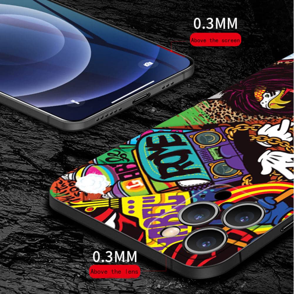 Amazon.co.jp: Art Color Graffiti Phone Case For iPhone 12 11 13