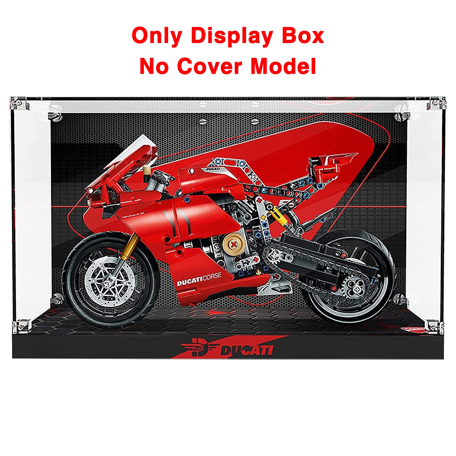 LMTIC Acrylic Display Case for LEGO Technic Ducati Panigale V4 R 42107