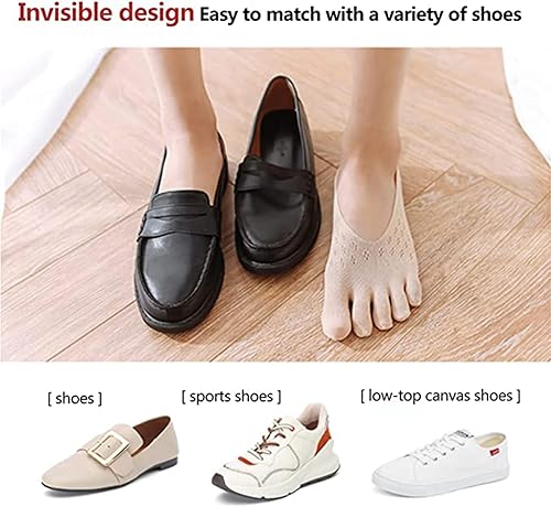 Miniatura 6 de 5 pares de calcetines de compresión Ortho, calcetines de yoga para mujer que no se ven