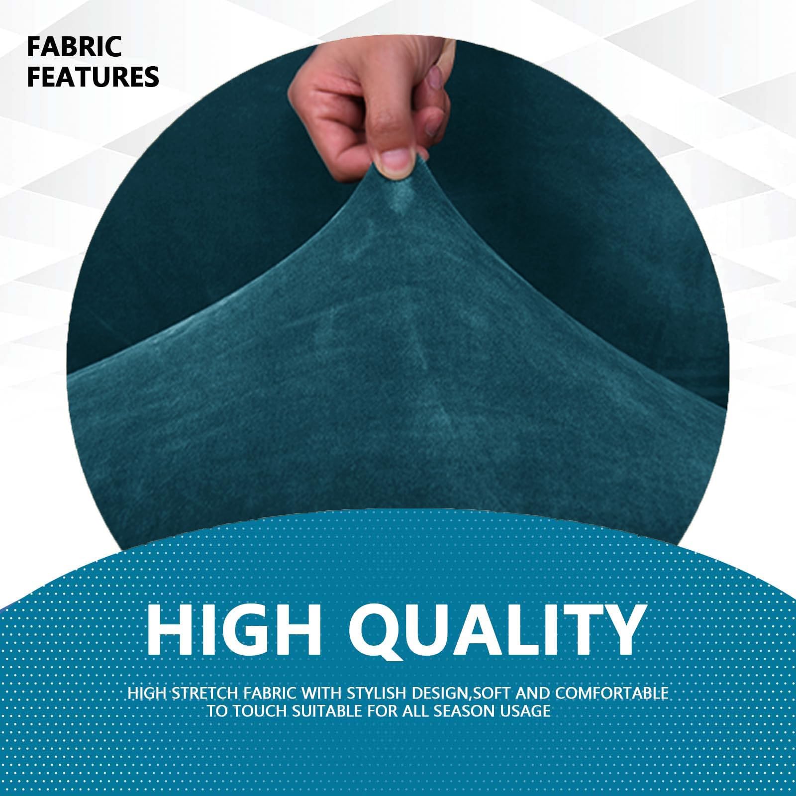 YSTELLAA Copridivano Velluto 3 Posti con Braccioli, Copridivani AntiGraffio Gatto, Fuzzy Copri Divano Elasticizzato Elastico, Universale Sofa Cover Antimacchia Lavabile Antiscivolo, Verde Scuro