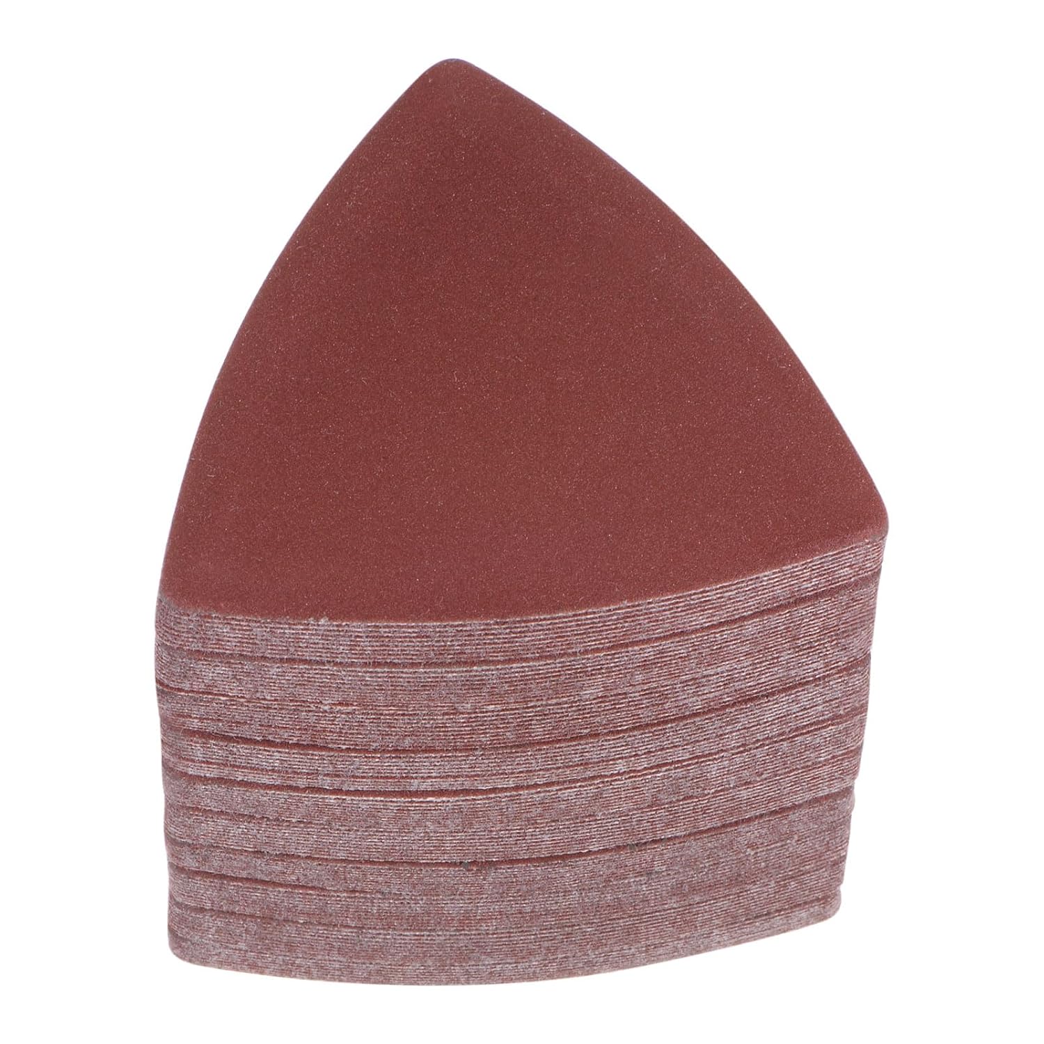 HARFINGTON 100pcs Triangular Hook & Loop Sandpapers 80 Grits 3-1/8" Aluminum Oxide Sanding Pads Random Orbital Mouse Detail Sander Papers Oscillating Multi Tool Sheets