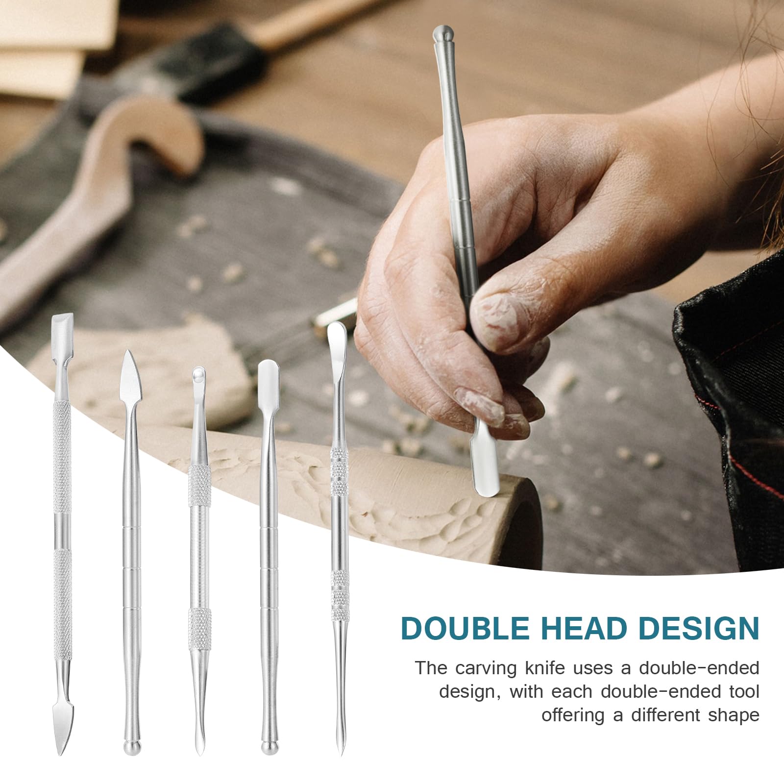 Set De 12 Outils De Sculpture En Acier Inoxydable - Double Face Pour Cire, Argile, Modelage Et Gravure