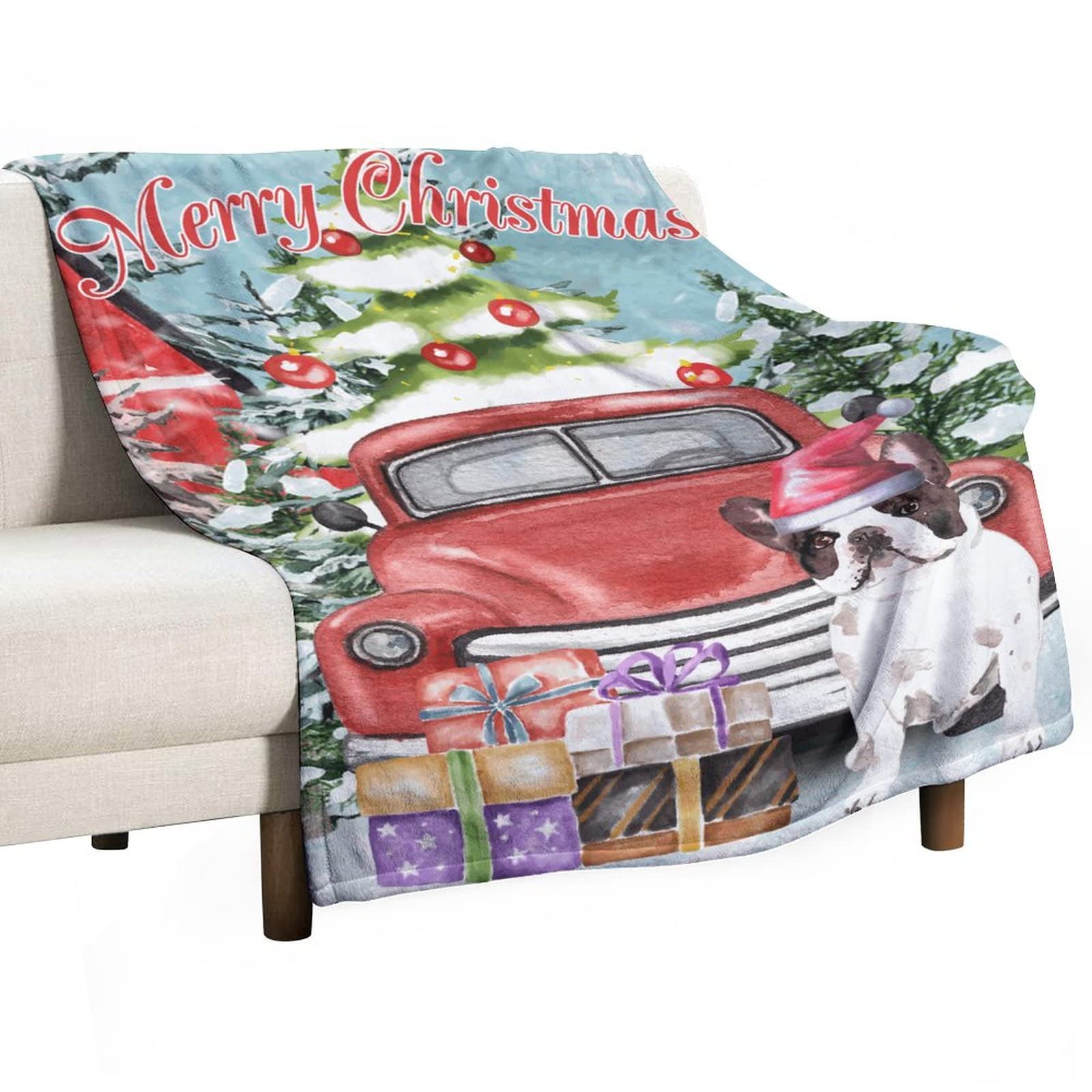 Jeté de lit en peluche Merry Christmas : le cadeau idéal pour Noël