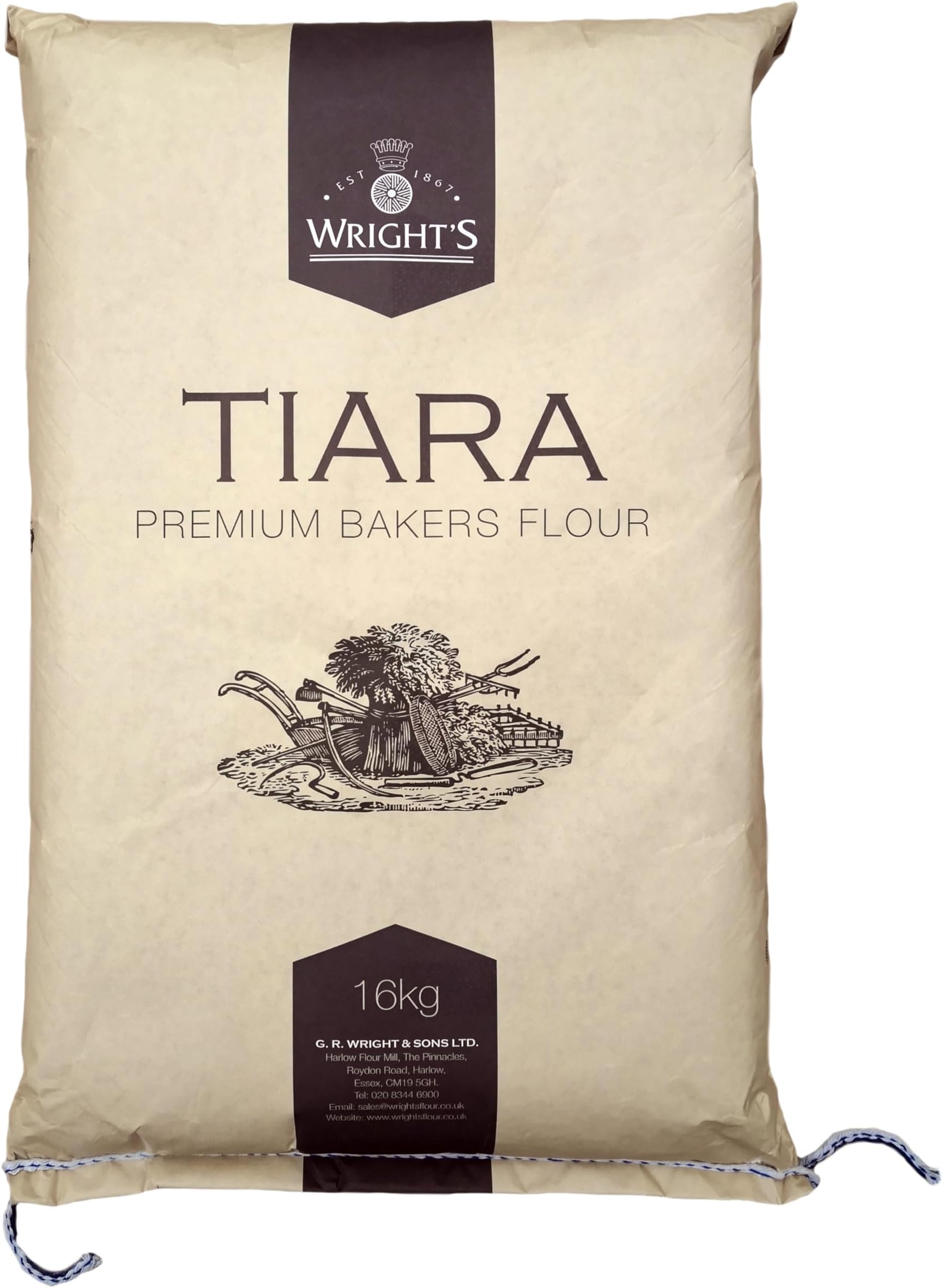 Tiara Premium Bakers White Bread Flour, 16kg, 16.00 kg (Pack of 1)
