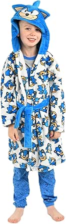 SONIC THE HEDGEHOG Boys AOP Fleece Robe – Snug and Playful Hooded ...