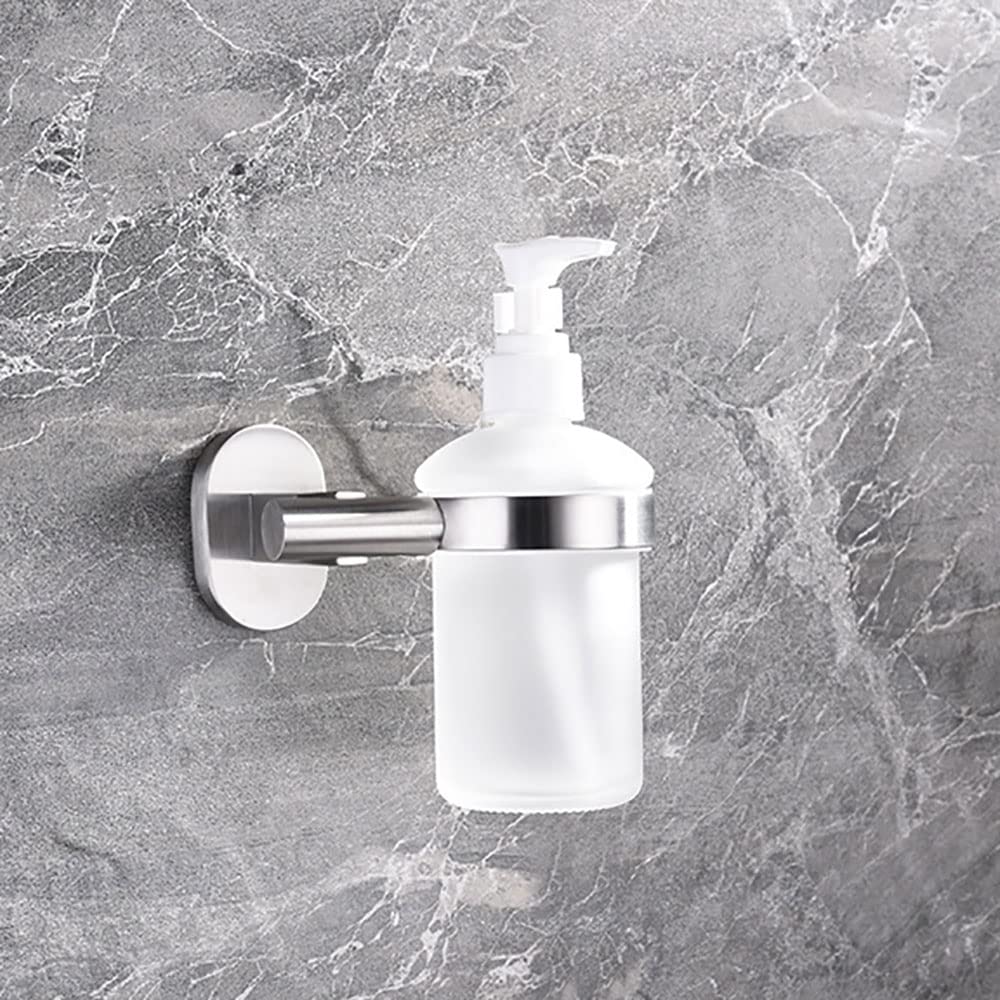 Dispenser di Sapone per Montaggio a Parete, Dispenser di Sapone Liquido per Bagno, Cucina, lavello, lavastoviglie, Supporto in Acciaio Inossidabile 304, Resistenza alla ruggine, per lavabo da