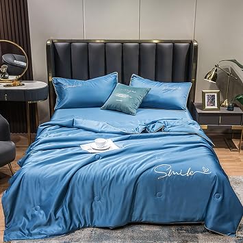 Cooling Comforter King Size, Cooling Blankets for Hot Sleepers Lightweight Cooling Comforter Breathable Double-Sided Quilt Summer Blanket 200x230cm/79x90in