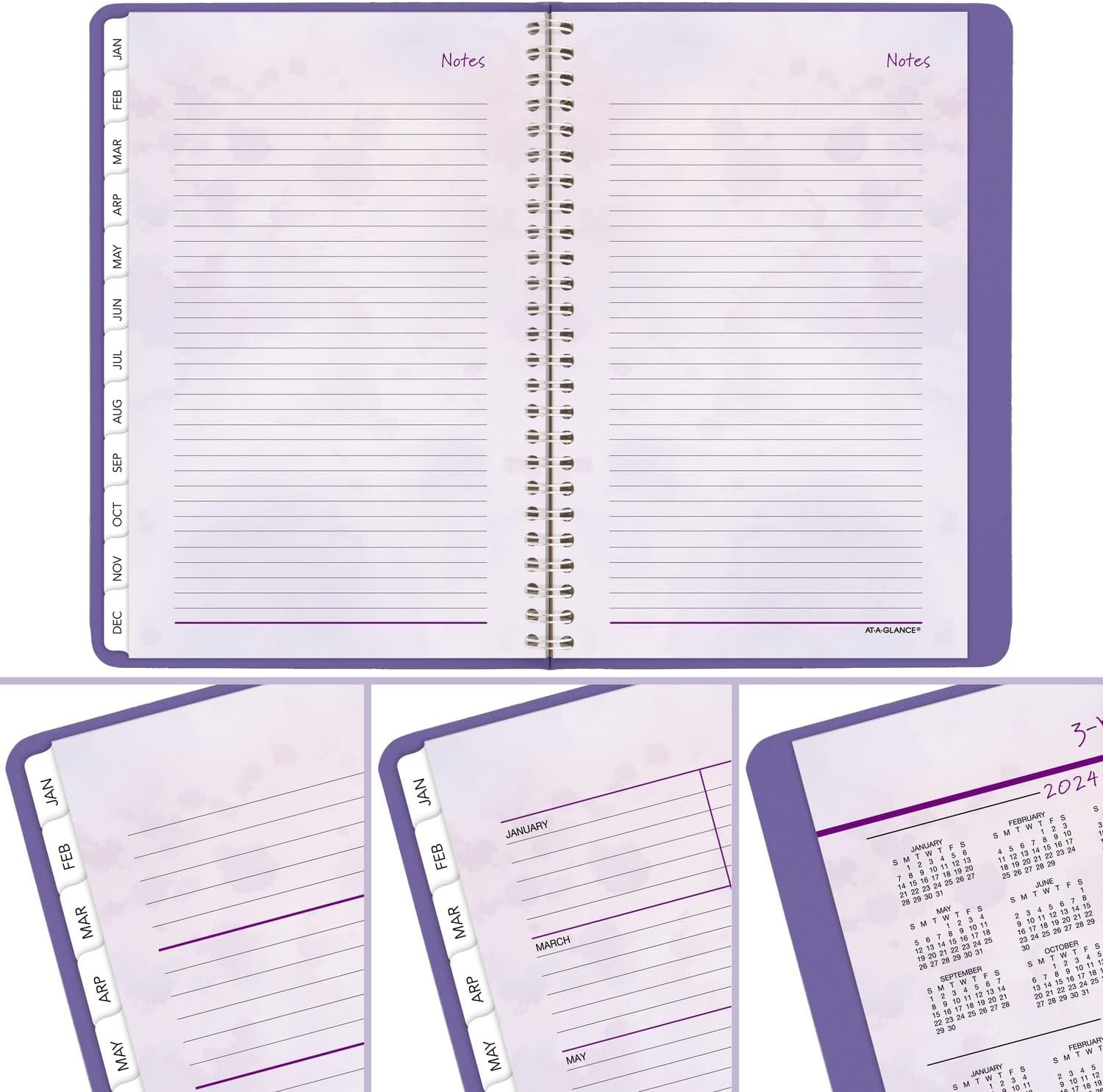 AT-A-GLANCE 2025 Appointment Book Planner, Weekly & Monthly, 5-1/2" x 8-1/2", Small, Beautiful Day, Lavender (938P-200-25)