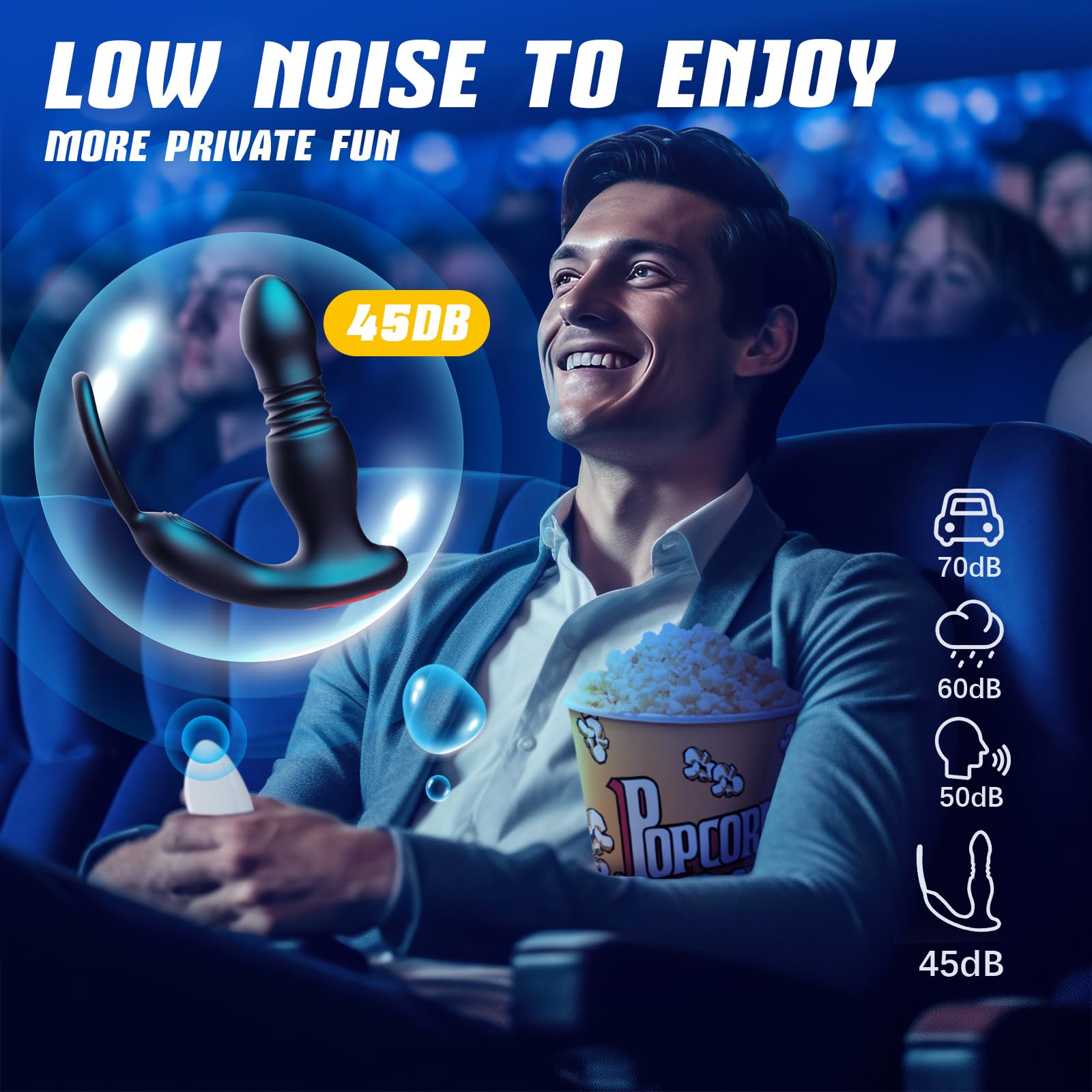 BEISAR Prostate Massager Anal Vibrator Thrusting Vibrating 7 Modes with Cock Ring Anal Plug Anal Sex Toys P Spot Massager Male Sex Toys for Men Enema Dildos Women Couples Remote Control Anal Beads