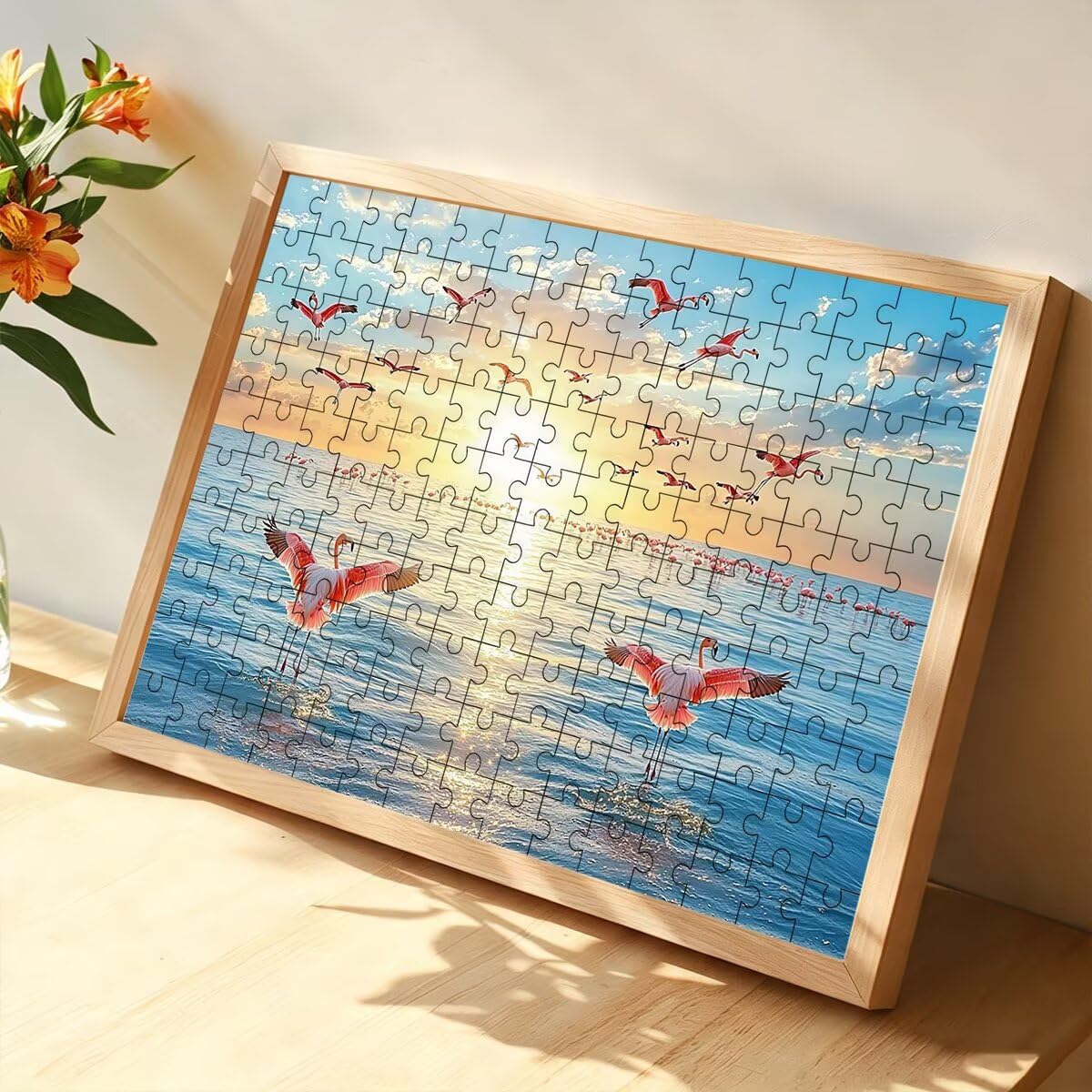 Puzzle 4000 Pezzi Fenicotteri, Puzzle Adulti Mare in Legno, 141x87cm -1473