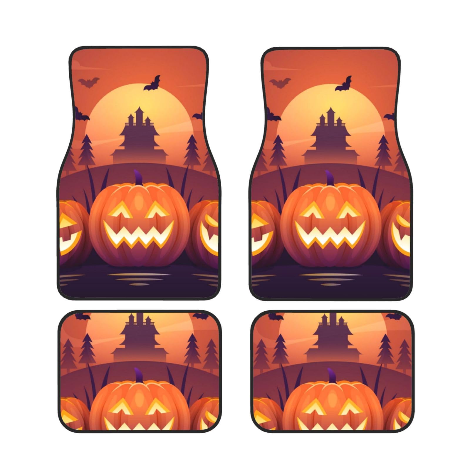 Universali Tappetini Auto, Modello Di Zucche Di Halloween Tappetini Compatibili Compatibili Tappetini Personalizzati Tappetini Per Auto Per Camion Veicolo Suv