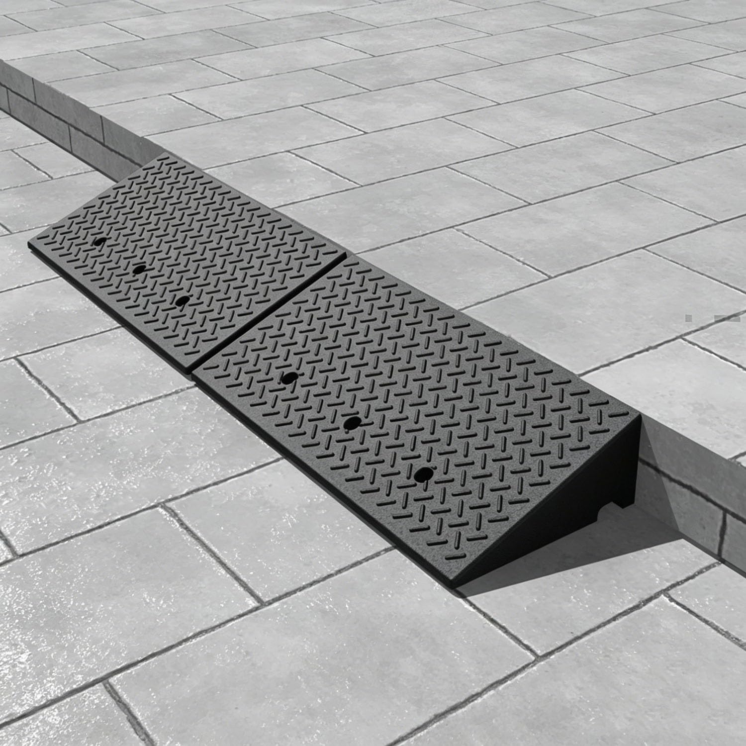 Rampa de Goma para Bordillos con Altura de 4–10 cm,Capacidad de 11 000 Libras,Rampa Antideslizante para Coches,Motos,Bicicletas,Patinetes y Sillas de Ruedas