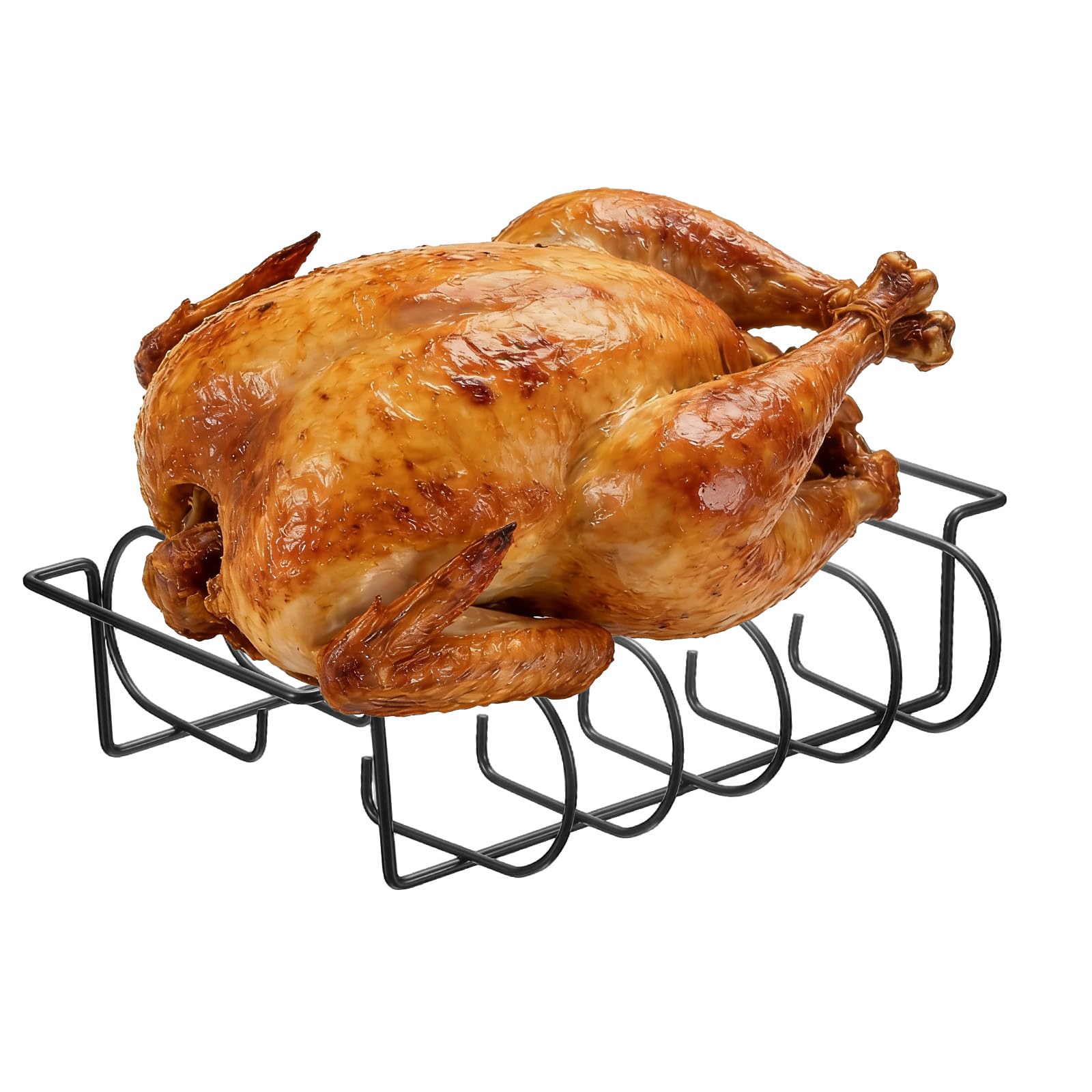 Grille de cuisson antiadhésive pour barbecue en acier au carbone robuste noir
