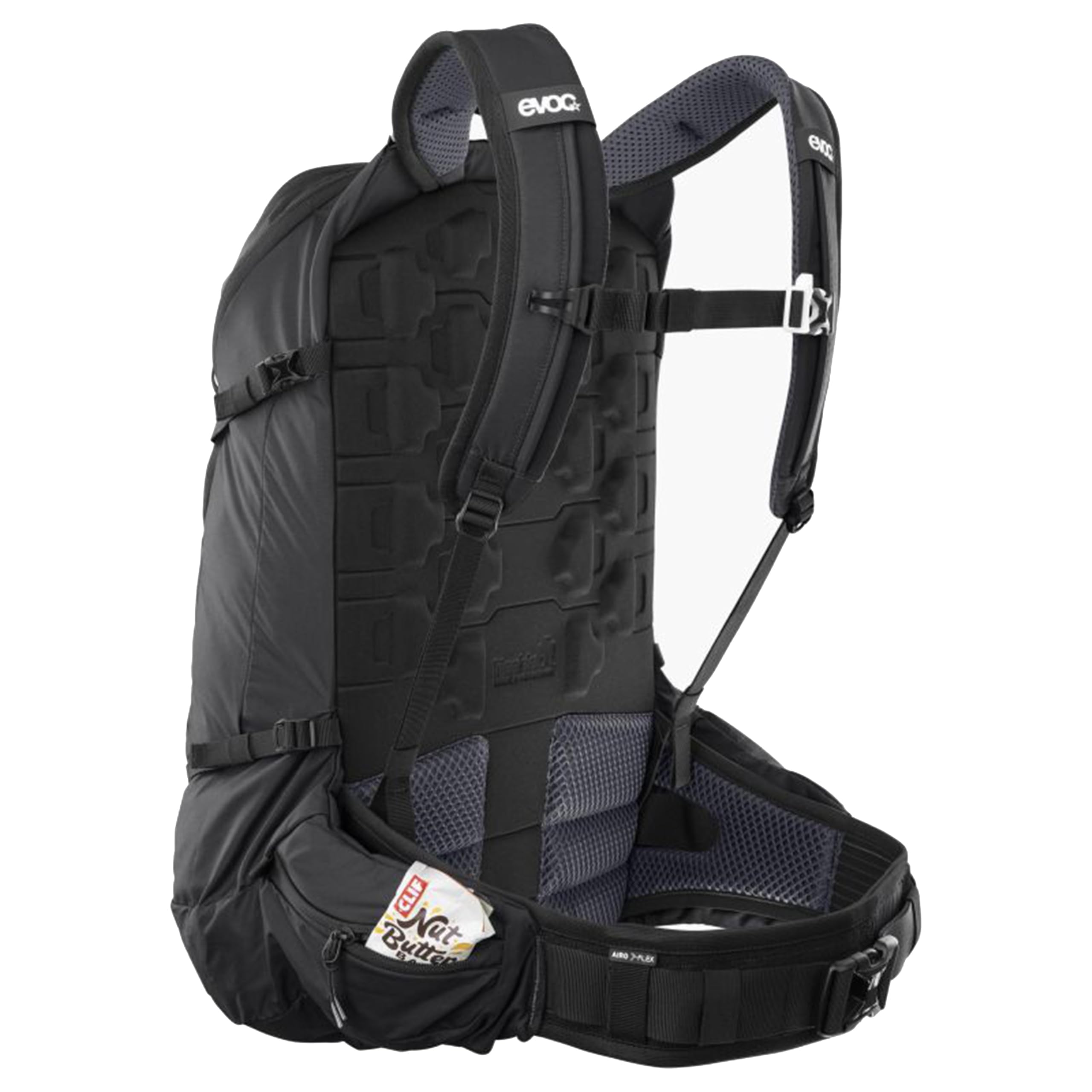 EVOC TRAIL PRO BLACKLINE 26 Protektorrucksack (leichter Rucksack mit Rückenprotektor, inkl. Trinkblasenfach, optimaler Sitz, S/M), Schwarz