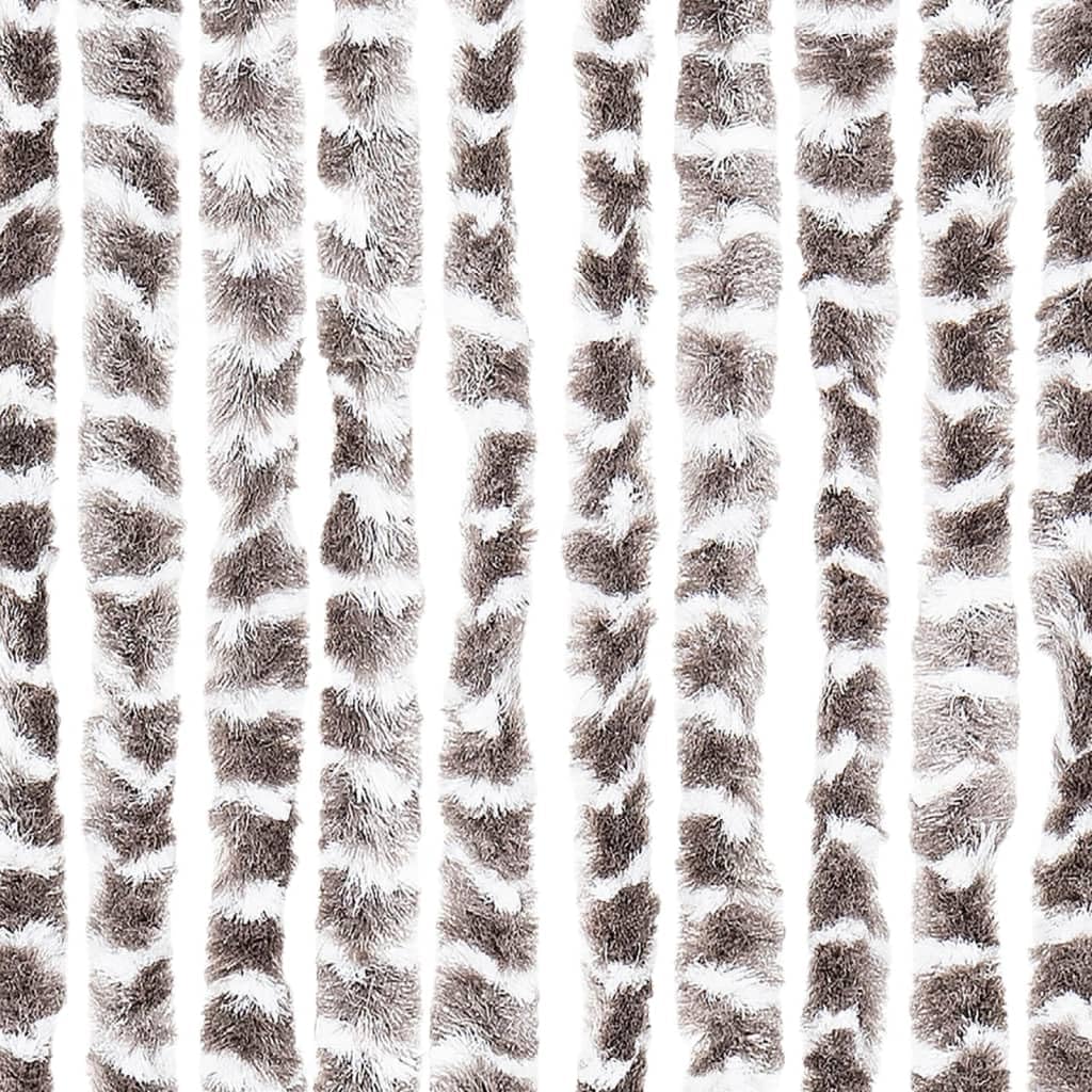 Hothingwell Zasłona przeciw muchom Chenille 90 x 200 cm Szarobrązowa