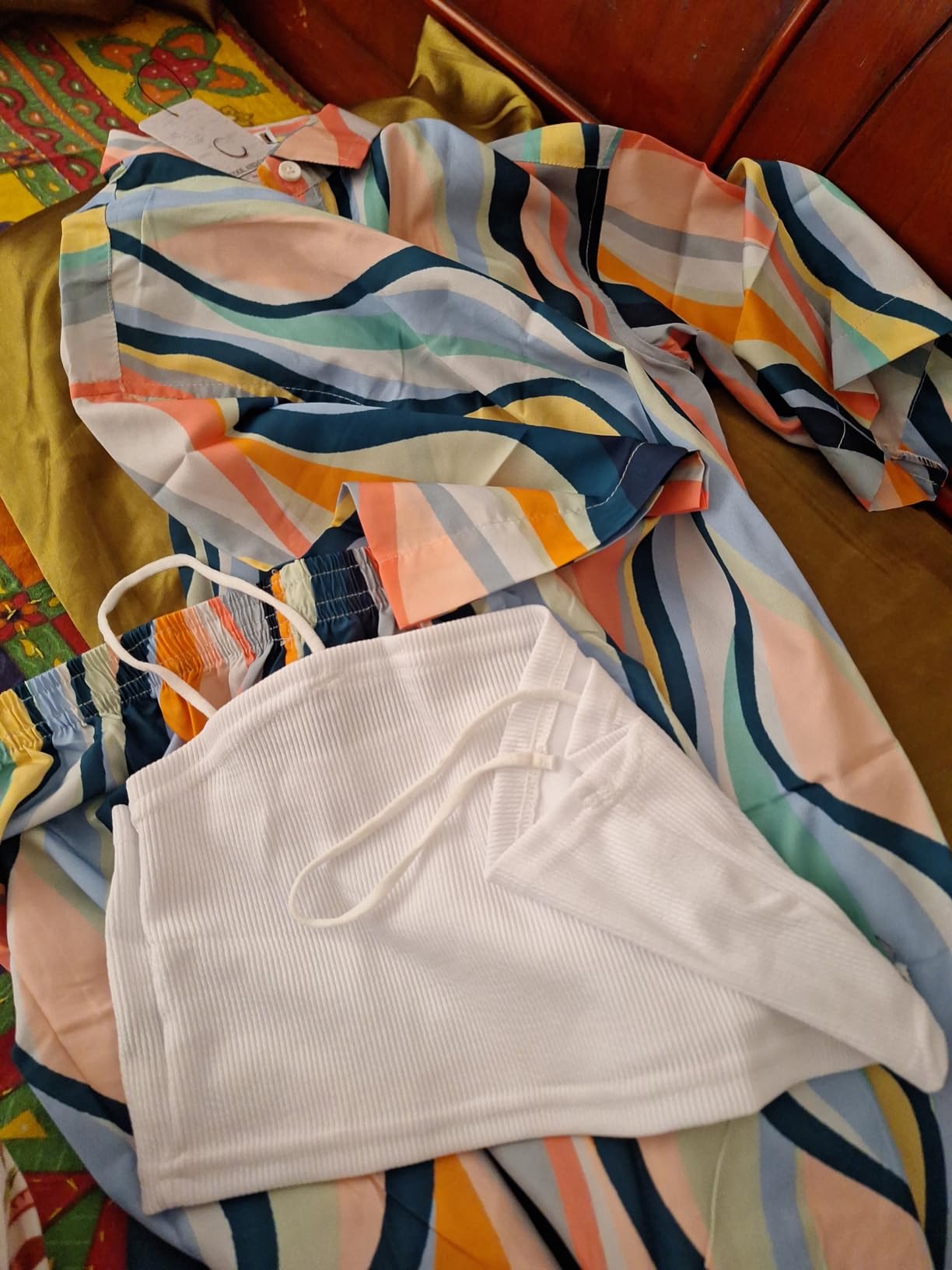 Buy Beach Dresses For Women Co Ord Set Three Piece Dress Top Short And