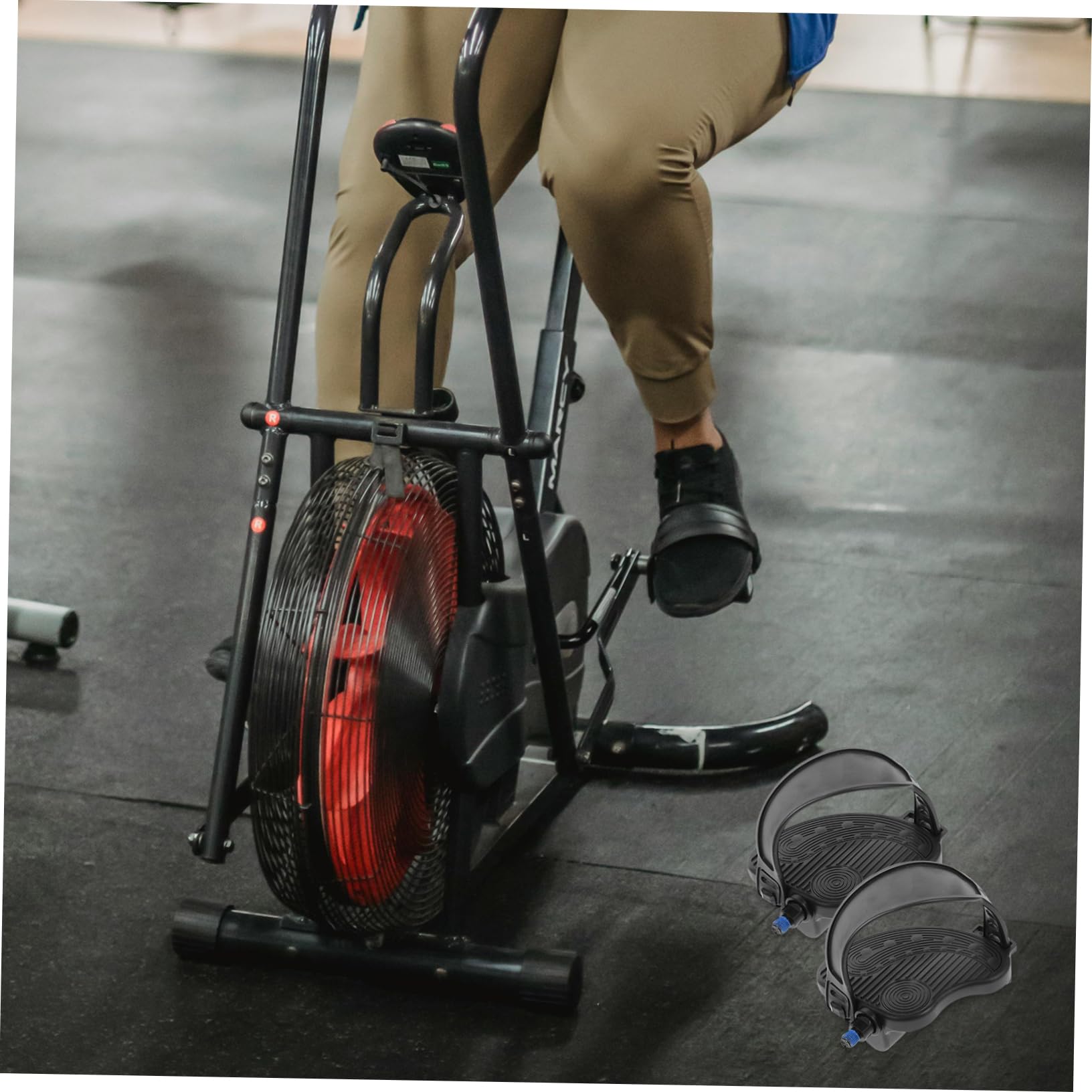 Abaodam 2 Ensembles Pédales Plates pour VTT Pédales Antidérapantes avec Sangles de Vélo Appartement Accessoires pour Vélo de Route
